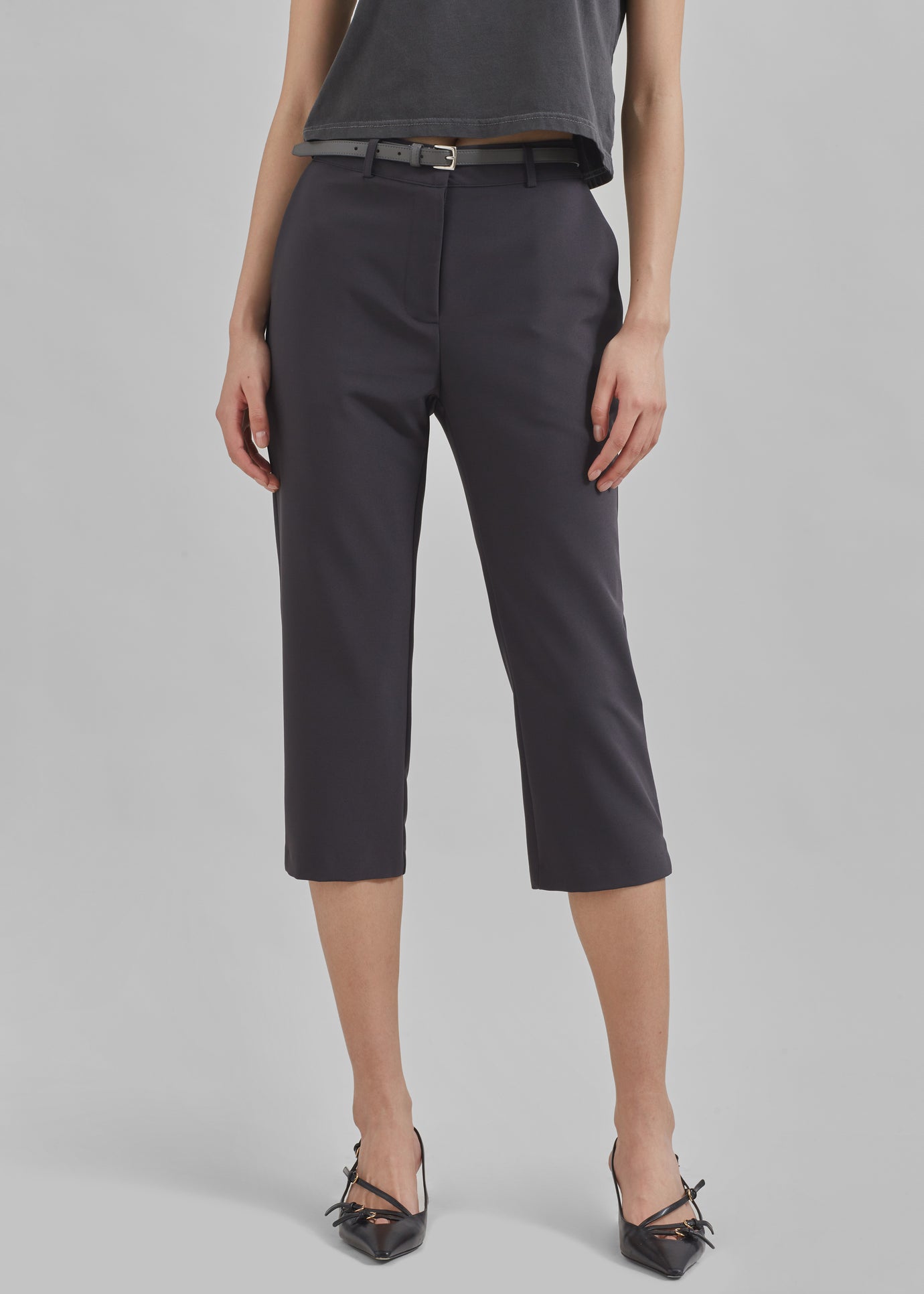 Emersyn Capri Pants - Charcoal - 1