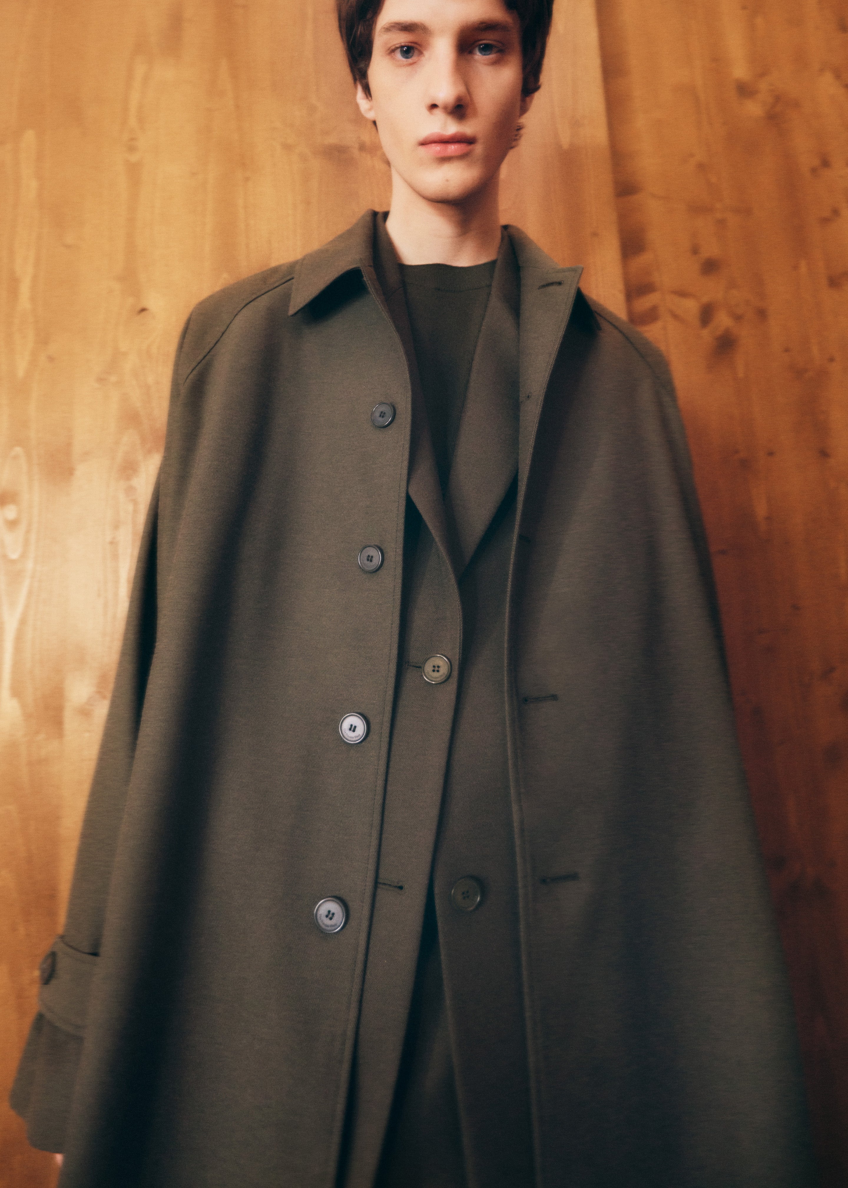 Emil Wool-Blend Trench - Army Green - 4