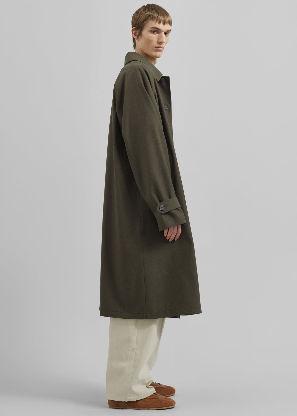 Emil Wool-Blend Trench - Army Green - 6