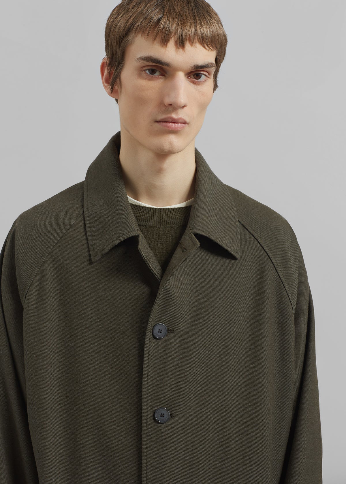 Emil Wool-Blend Trench - Army Green - 3