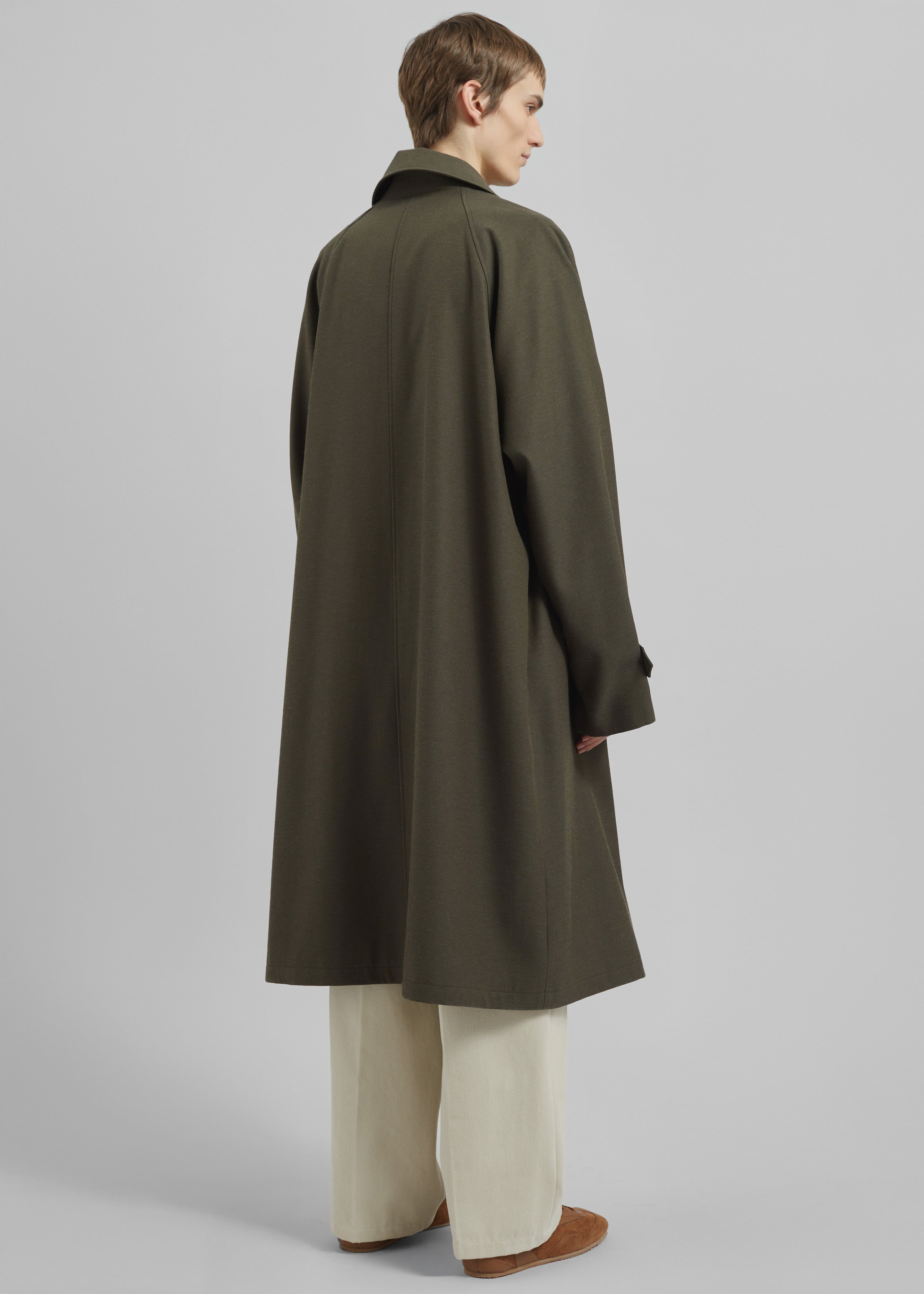 Emil Wool-Blend Trench - Army Green - 8