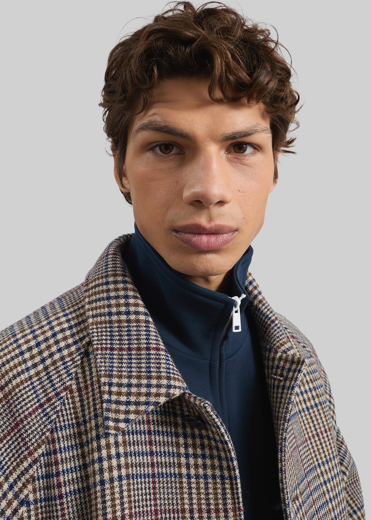 Emil Wool Trench - Beige Glen Plaid - 8