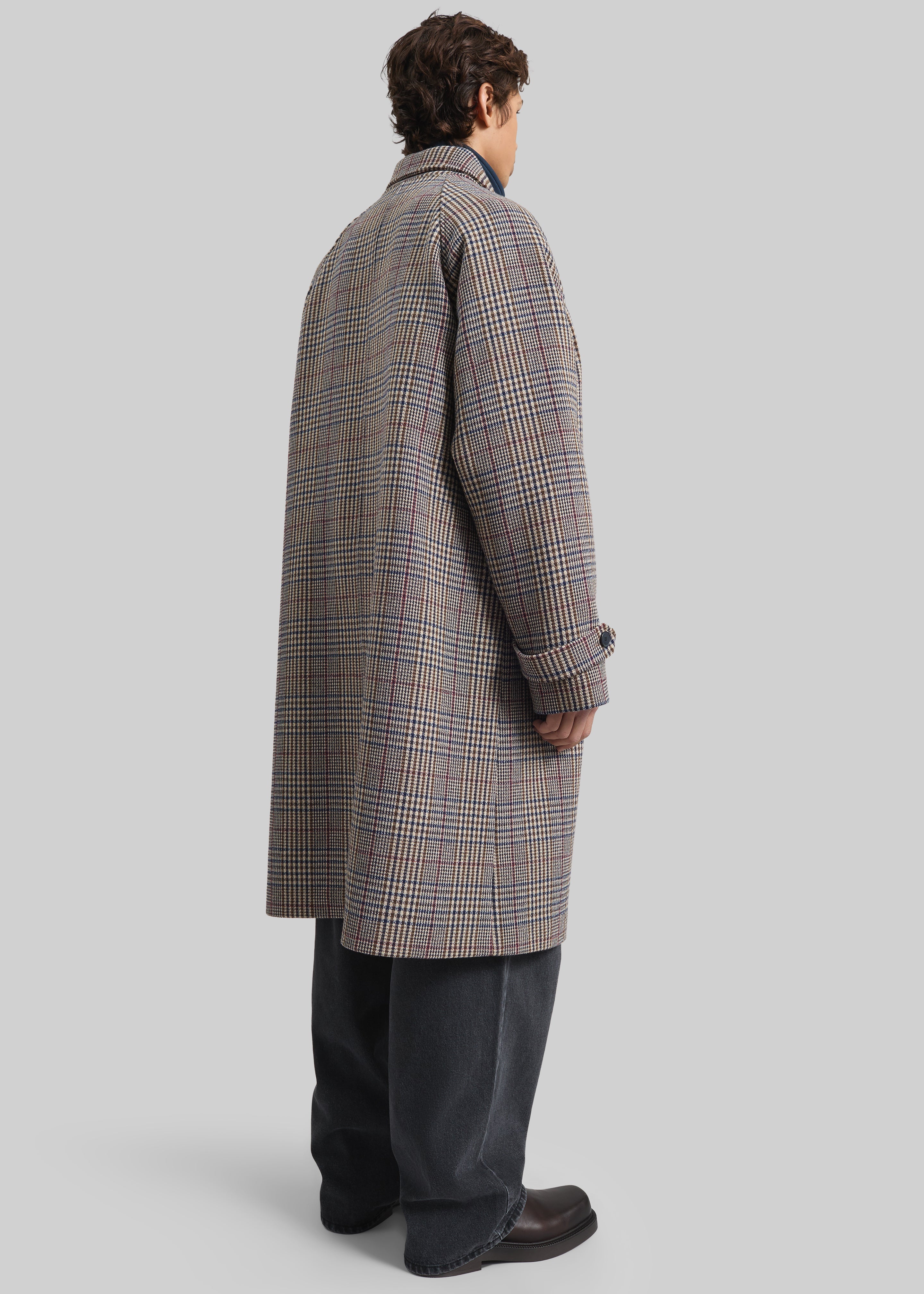 Emil Wool Trench - Beige Glen Plaid - 10
