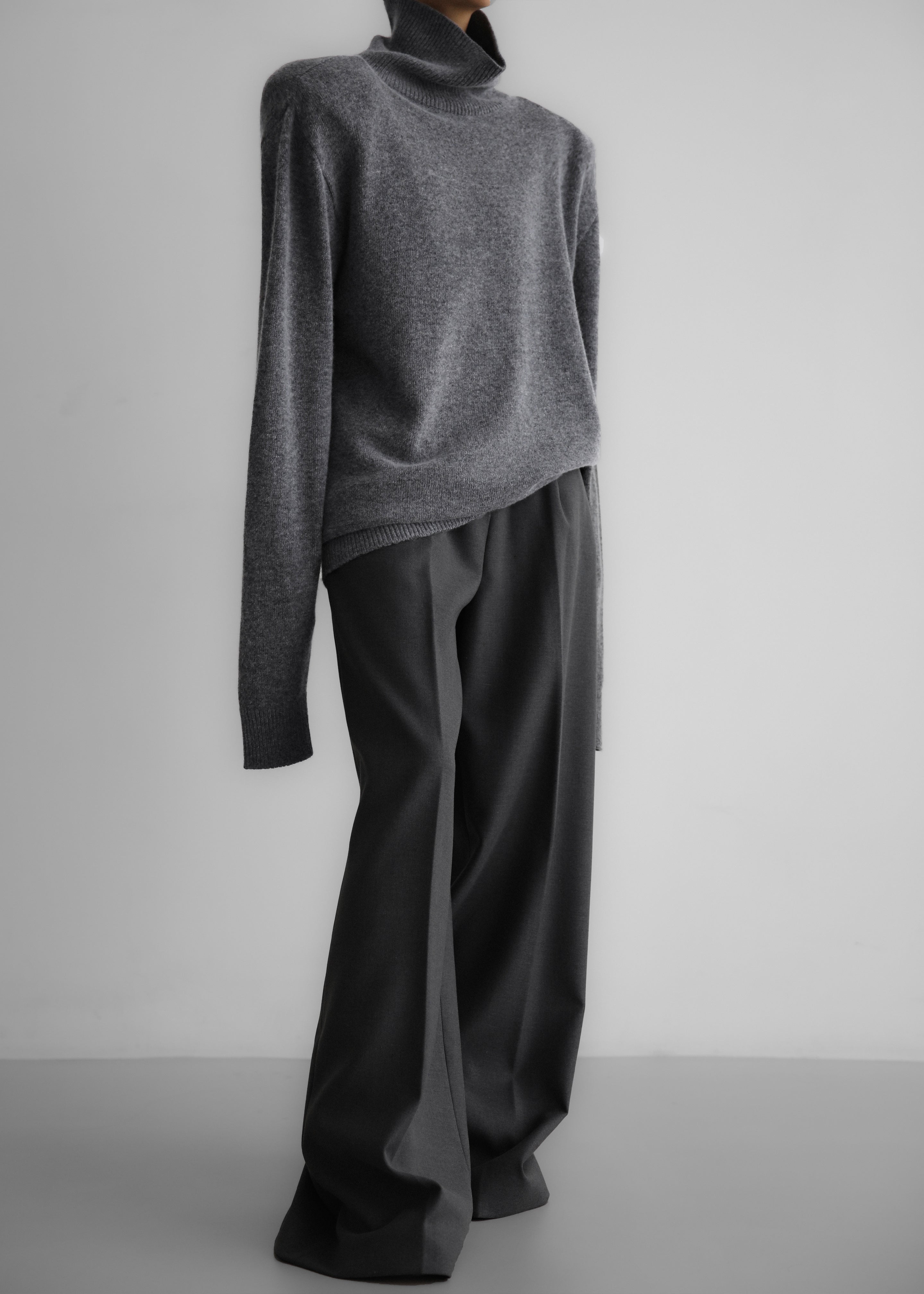 Emilia Mini Padded Sweater Dress - Grey - 6