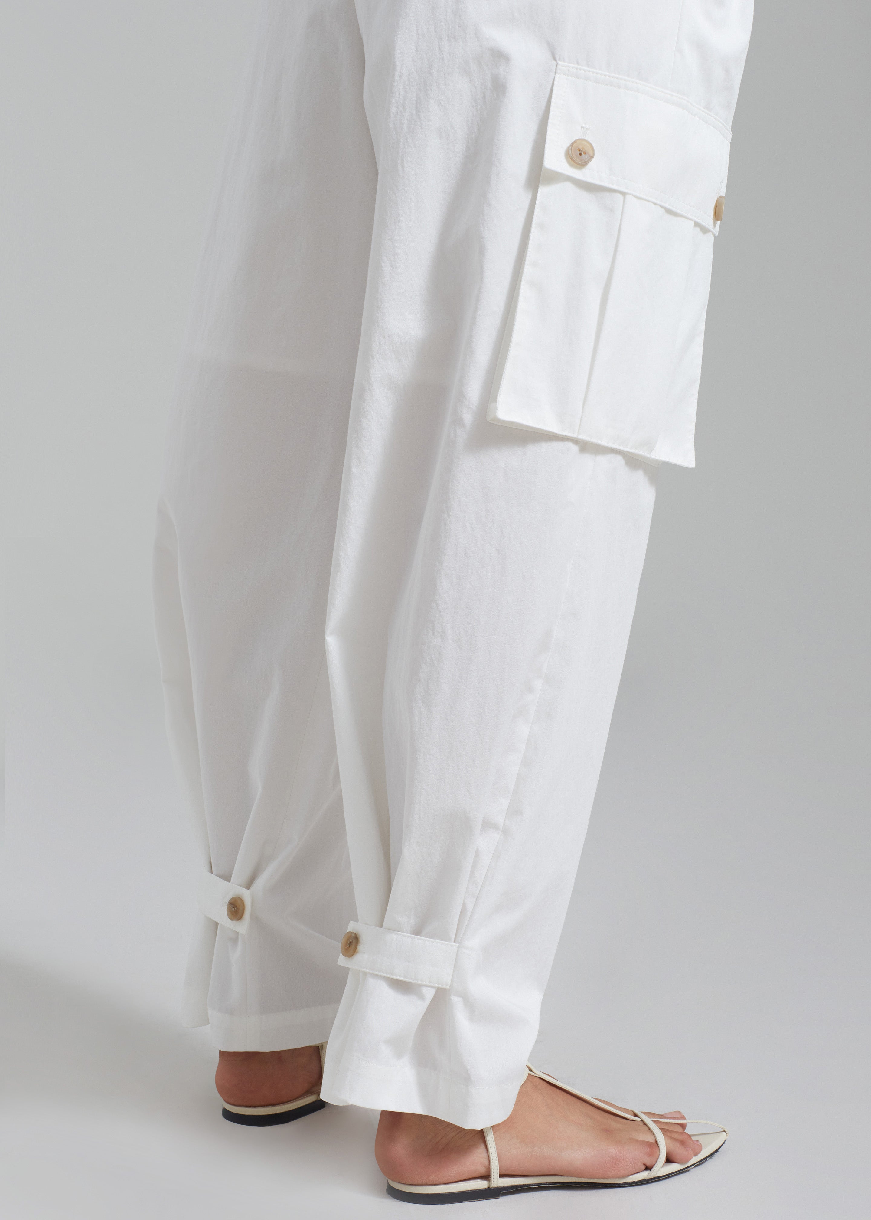 Emily Cargo Pants - White - 3