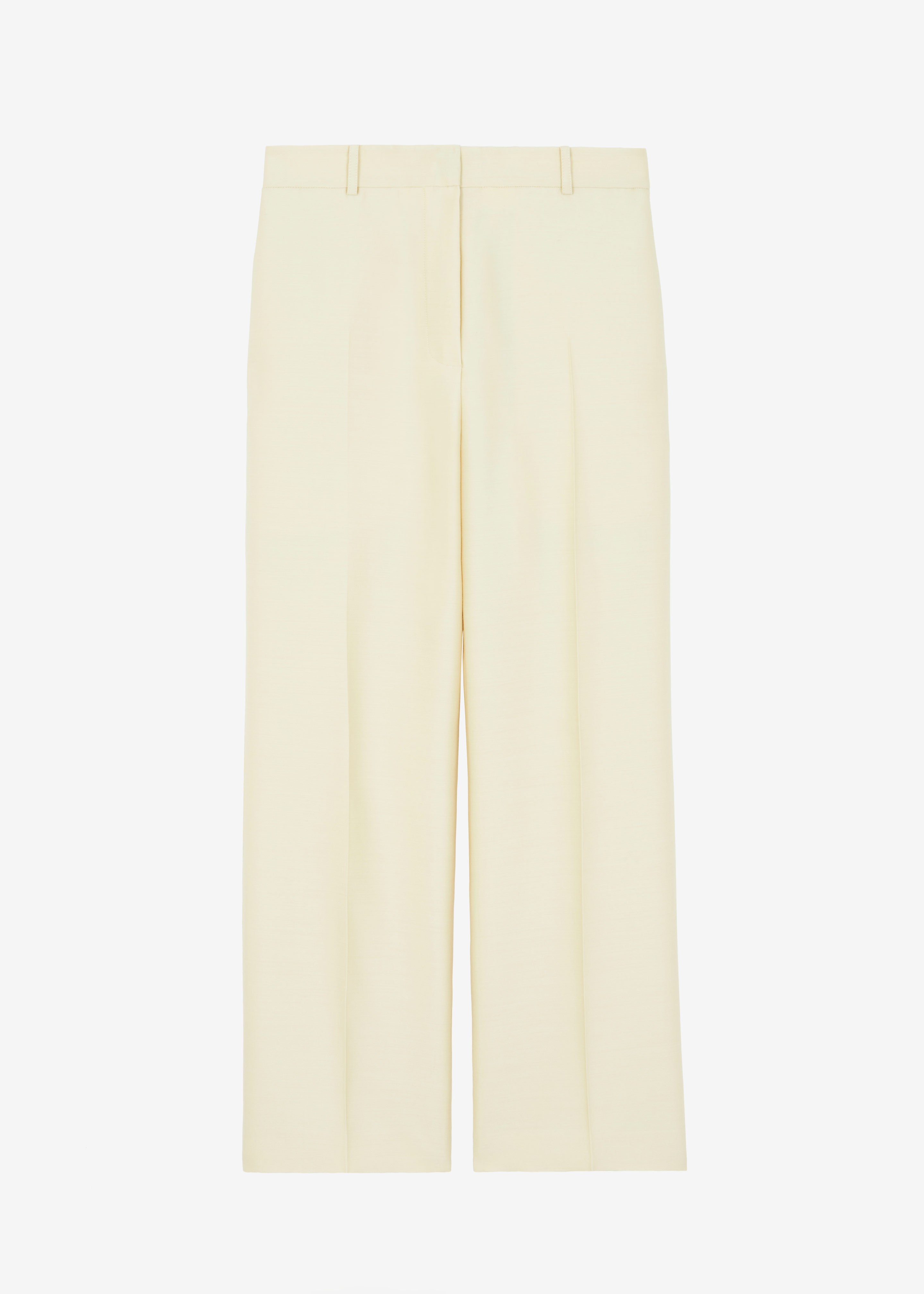 Emra Silk Trousers - Pale Yellow - 12