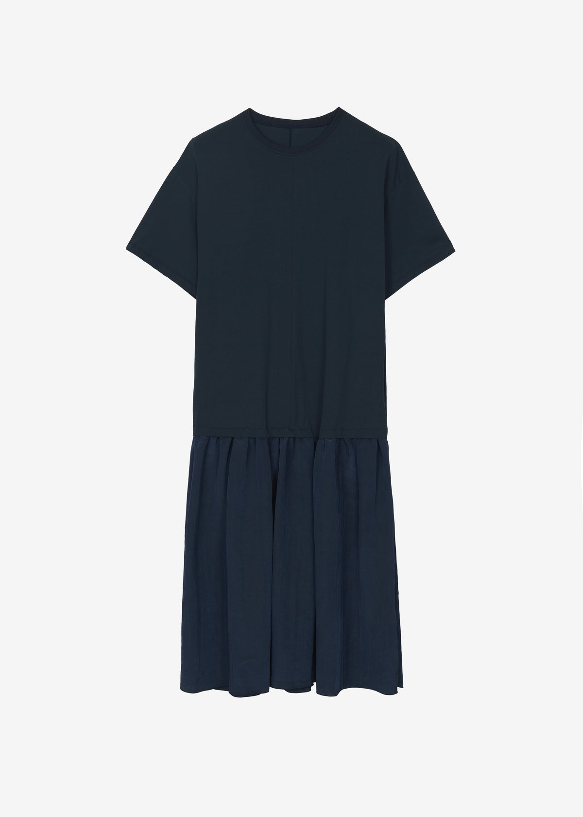 drop waist t shirt dress Solid Color Cap Sleeve Drop Waist T Shirt Dress French Blue / XL by Blue Zone Planet