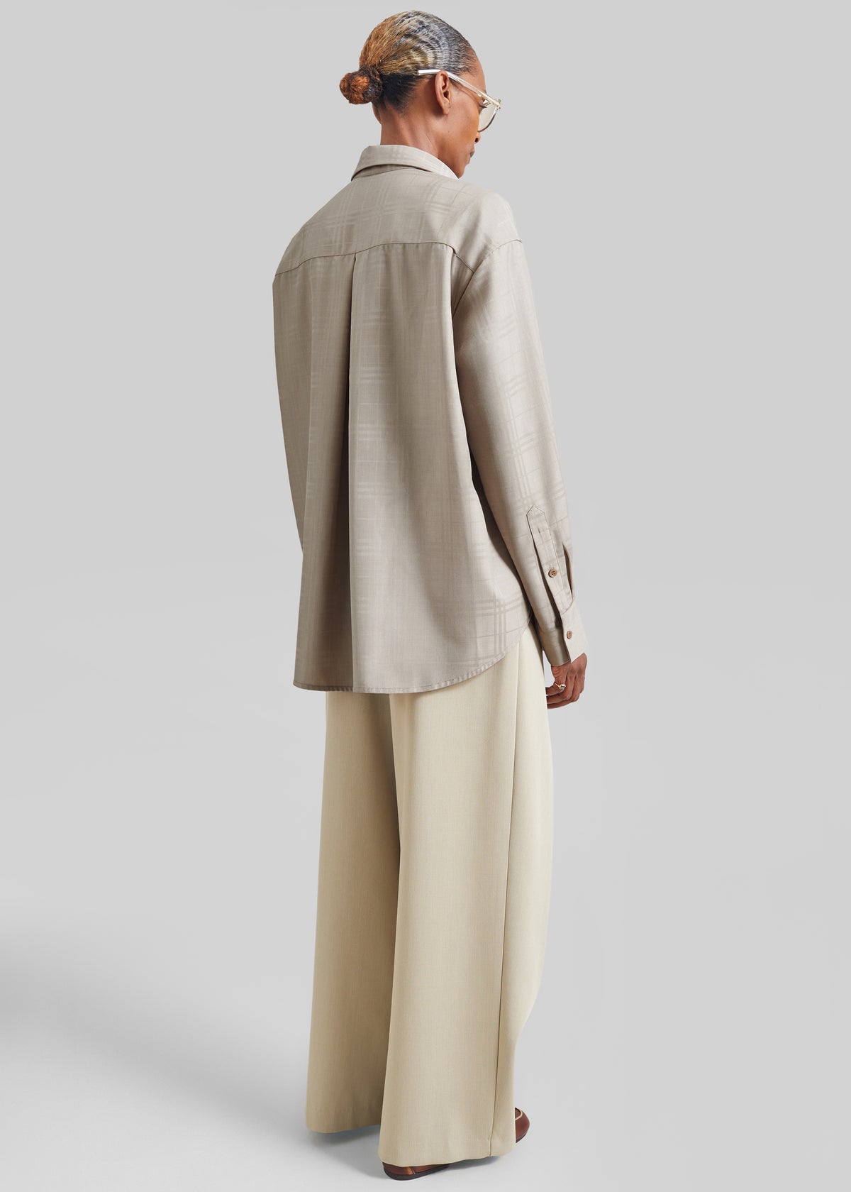Ennio Tonal Shirt - Checked Beige