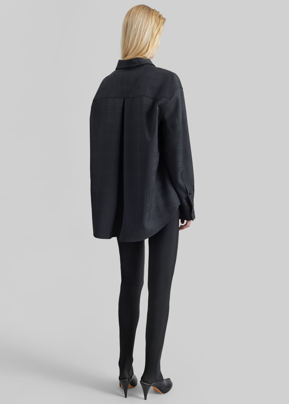 Ennio Tonal Shirt - Checked Black