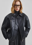 Enora Faux Leather Jacket - Black