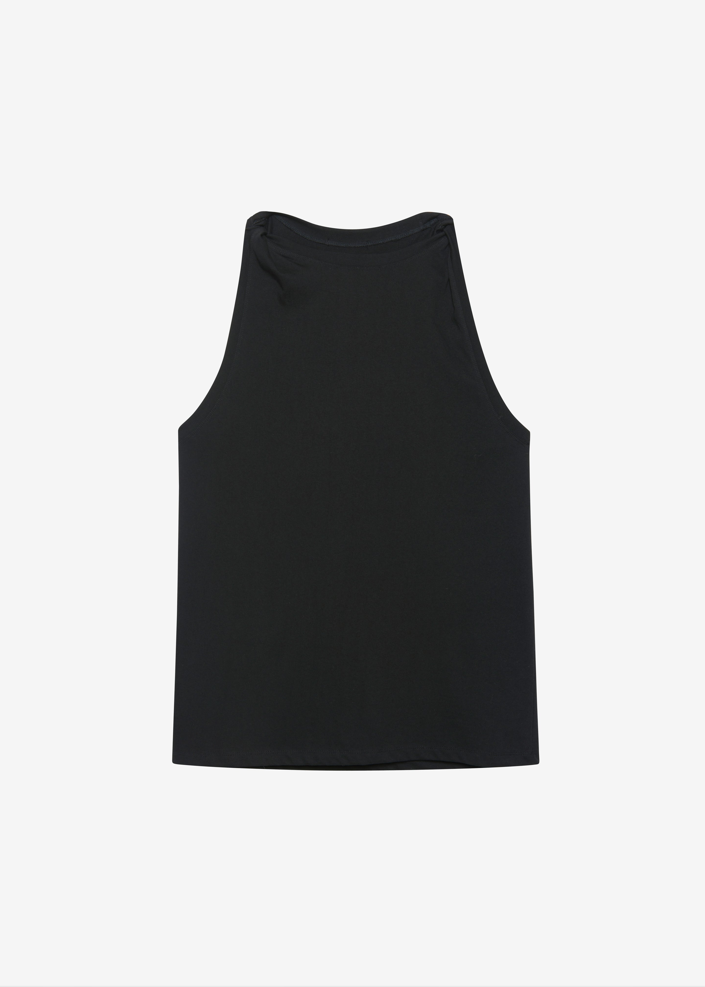 Erika Twisted Sleeve Tank - Black - 8