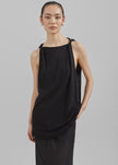 Erika Twisted Sleeve Tank - Black