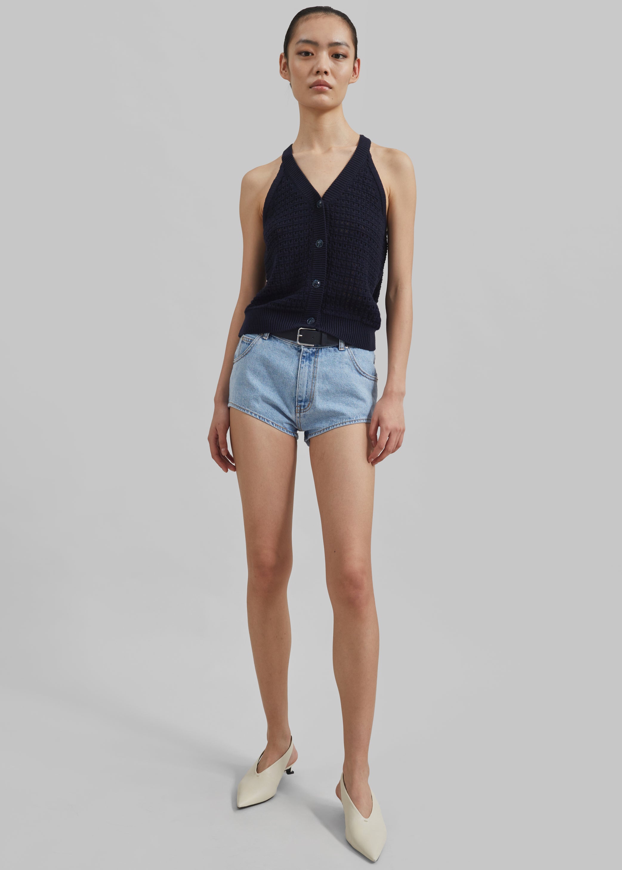Shop the look image for Erinne Denim Hot Pants - Worn Wash
