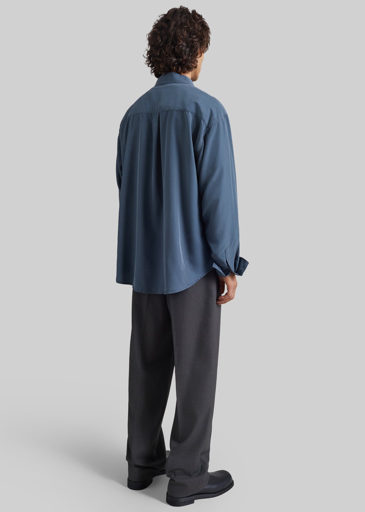 Ernest Soft Fluid Shirt - Slate Grey