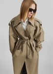Esben Cotton Trench Coat - Light Taupe