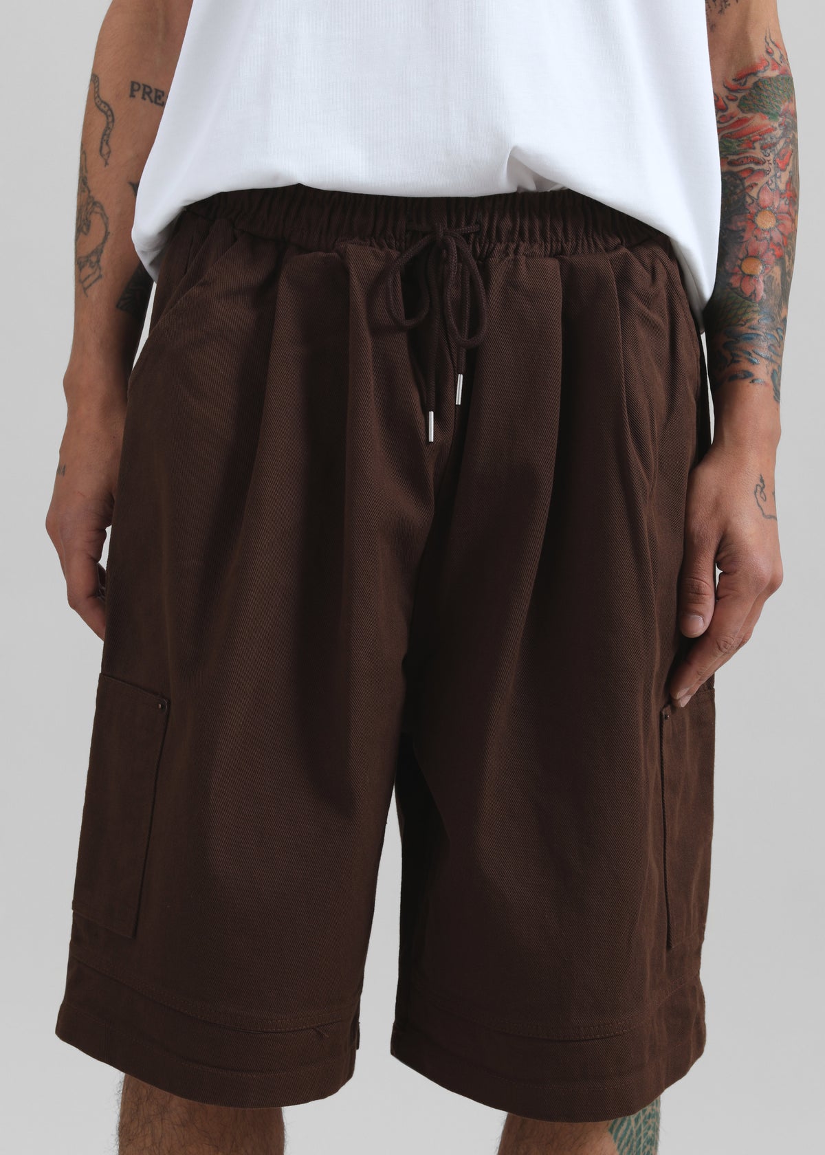 Esher Denim Bermuda Shorts - Brown - 3
