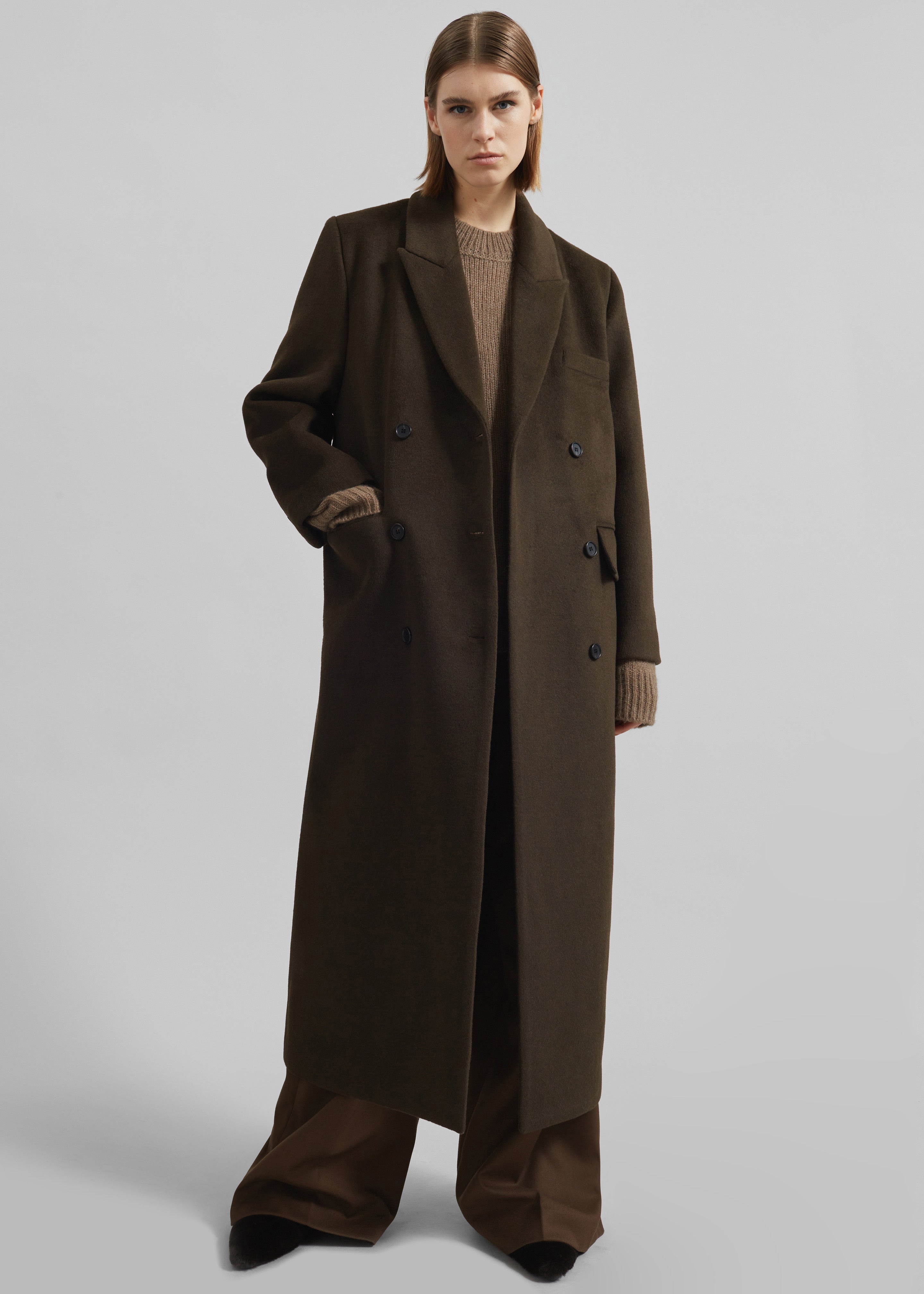 Eslov Coat - Khaki Brown - 3