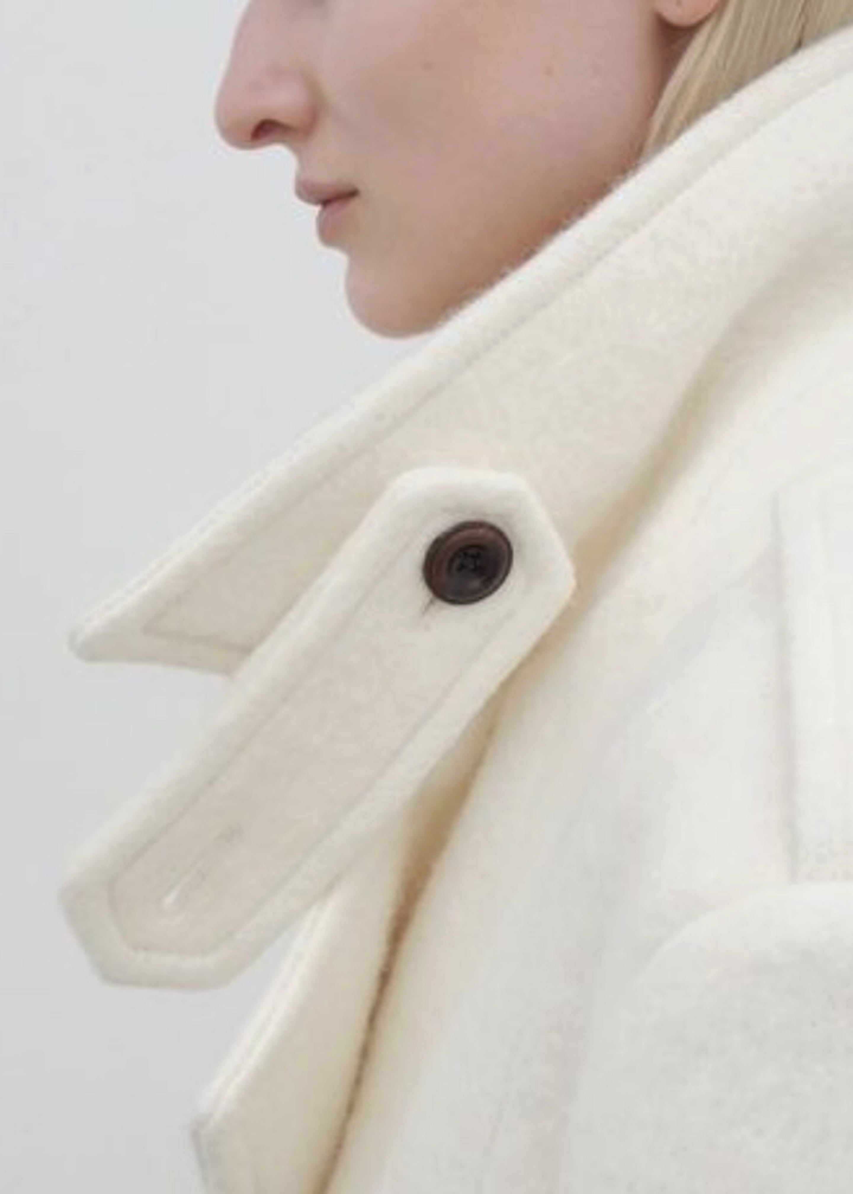 Esmae Wool Coat - White - 13