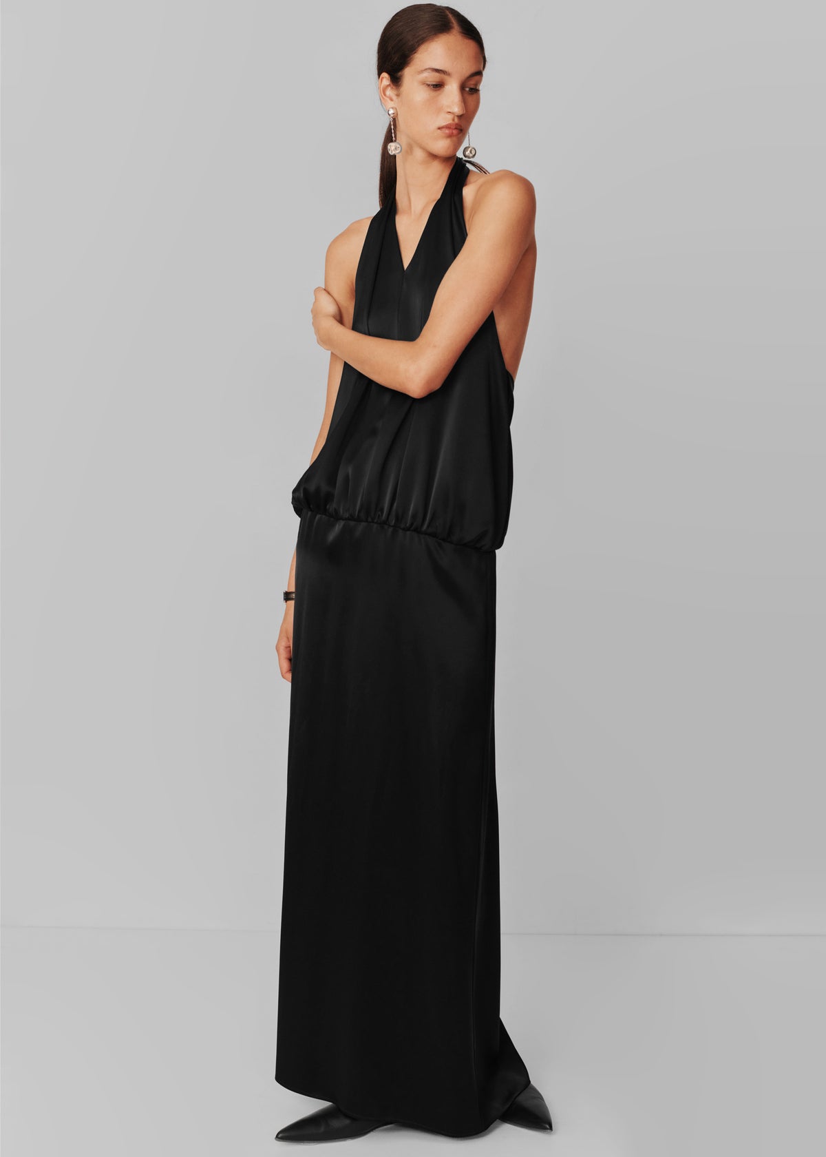 Esse Studios Mono Halter Dress - Black - 1