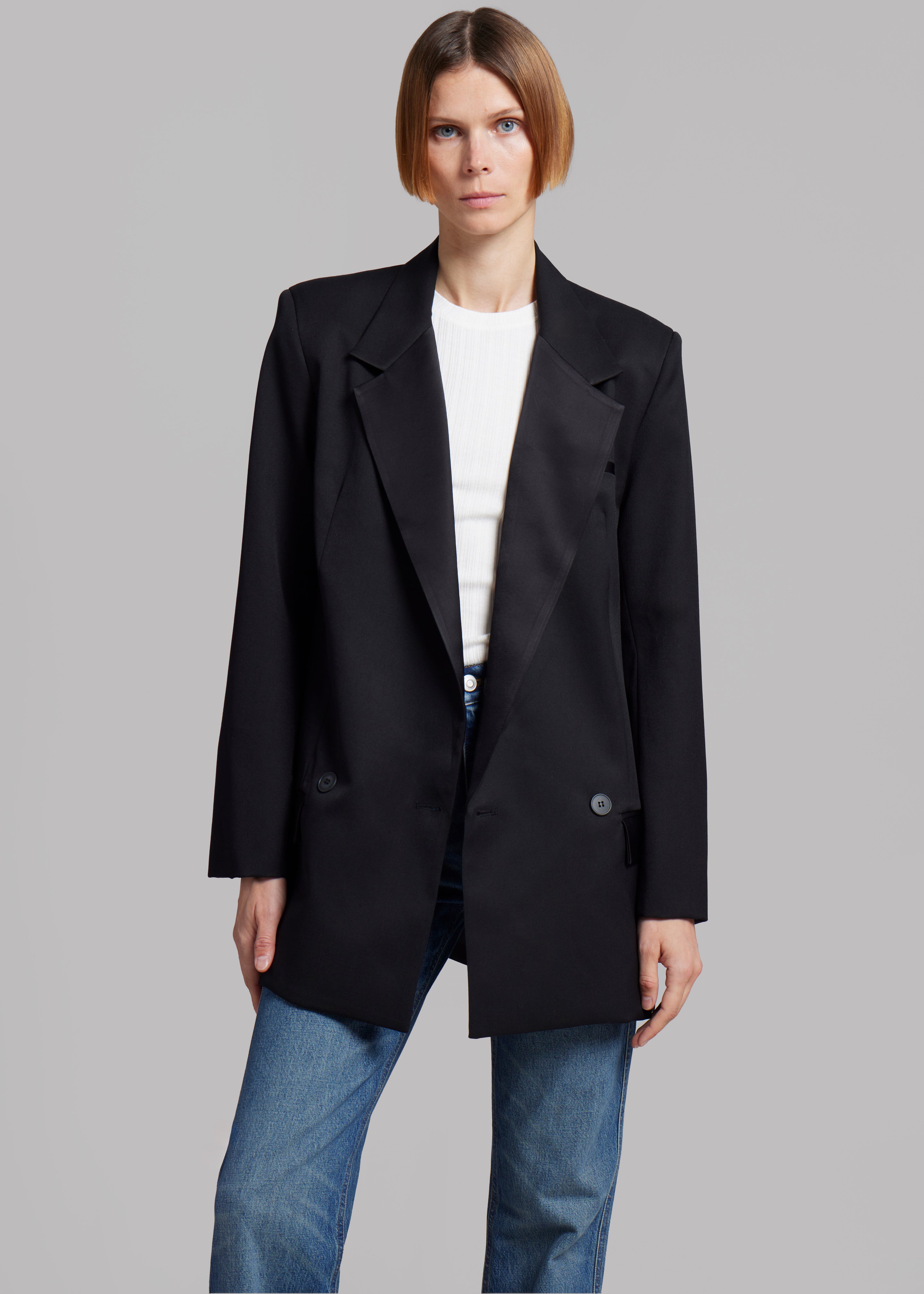 Esse Studios Tux Double Blazer - Black - 3