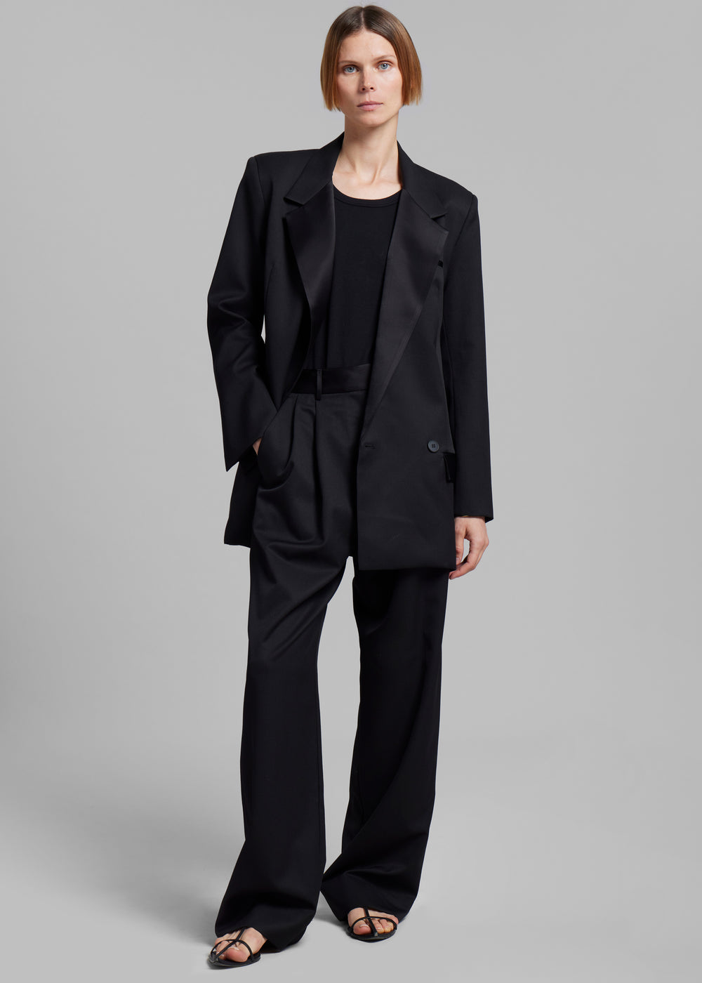 Esse Studios Tux Tailored Trousers - Black - 1