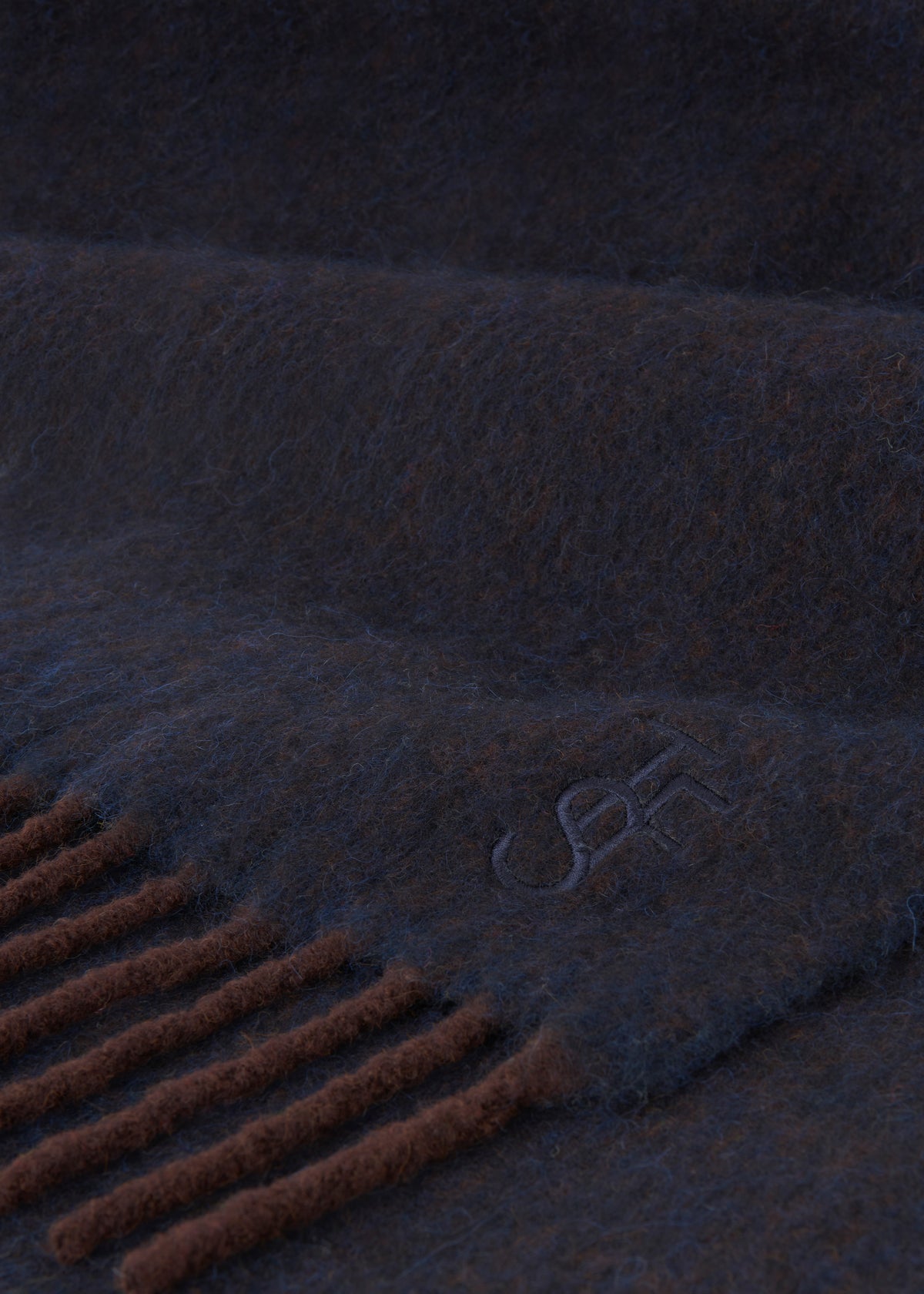 Etta Wool Scarf - Navy - 5