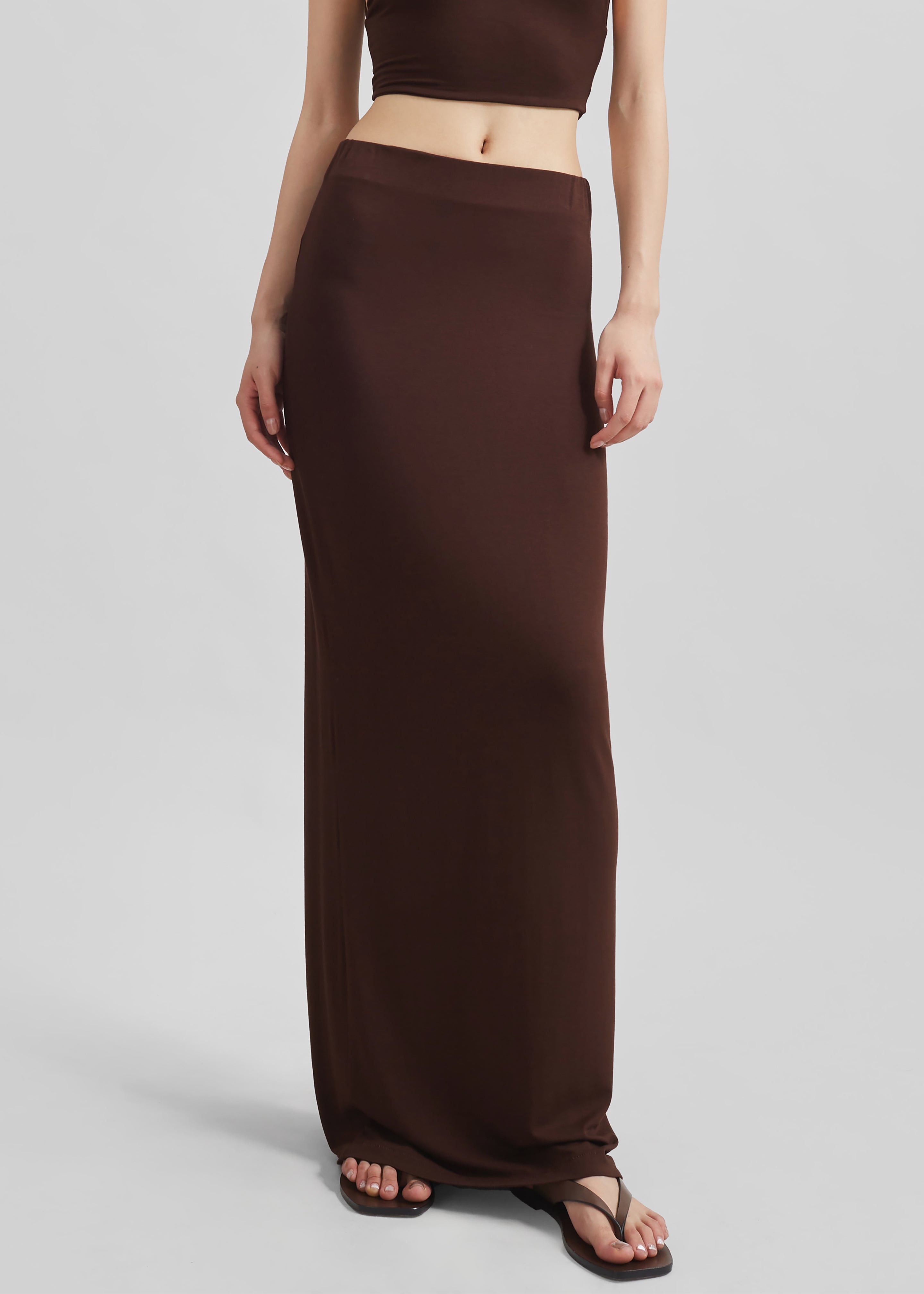 Evangeline Maxi Skirt - Brown - 3