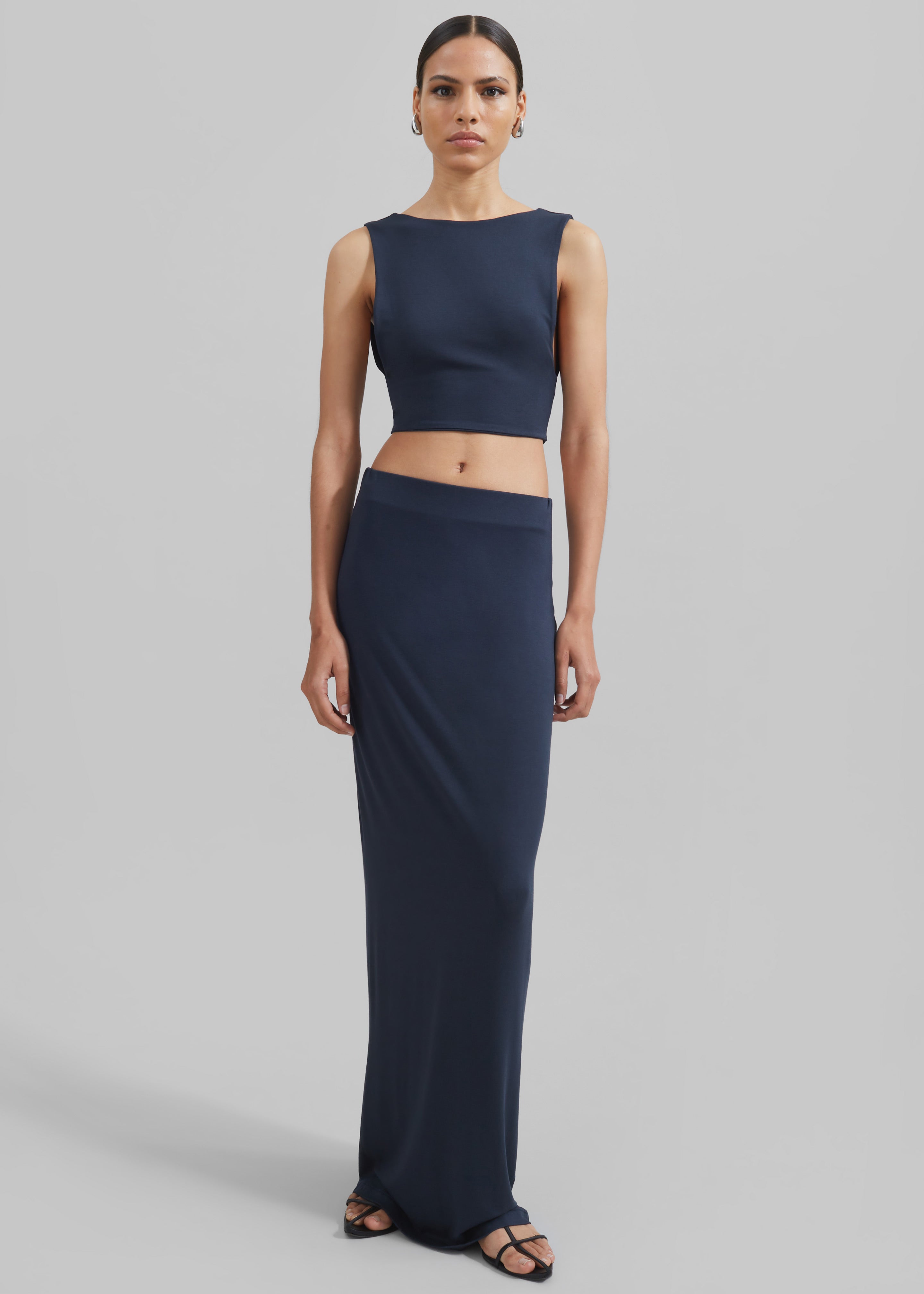 Evangeline Maxi Skirt - Navy - 7