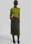 Eve Thin Turtleneck Sweater - Army Green