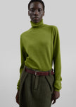 Eve Thin Turtleneck Sweater - Army Green
