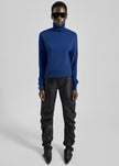 Eve Thin Turtleneck Sweater - Blue