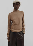 Eve Thin Turtleneck Sweater - Camel