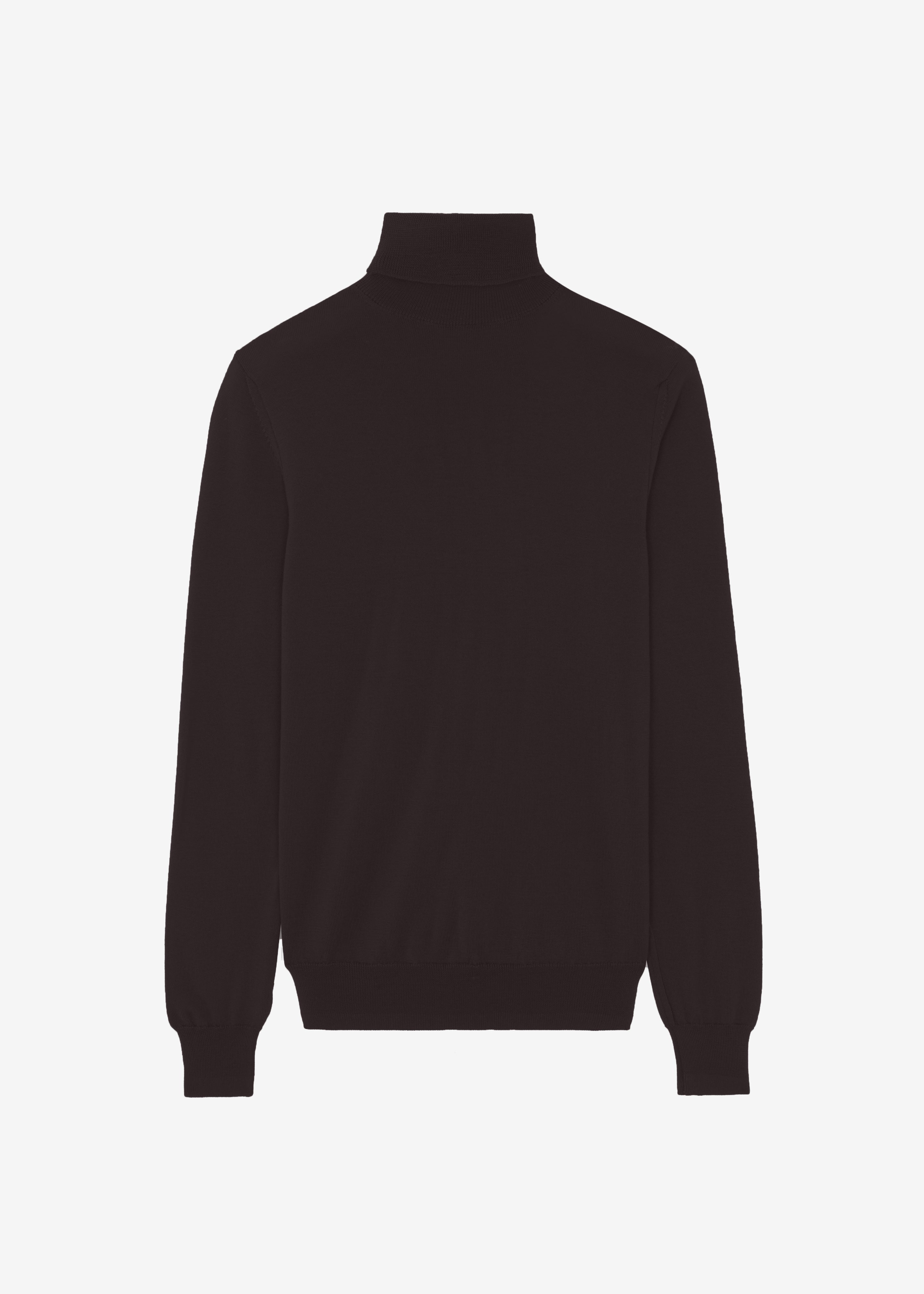 Eve Thin Turtleneck Sweater - Dark Brown - 7