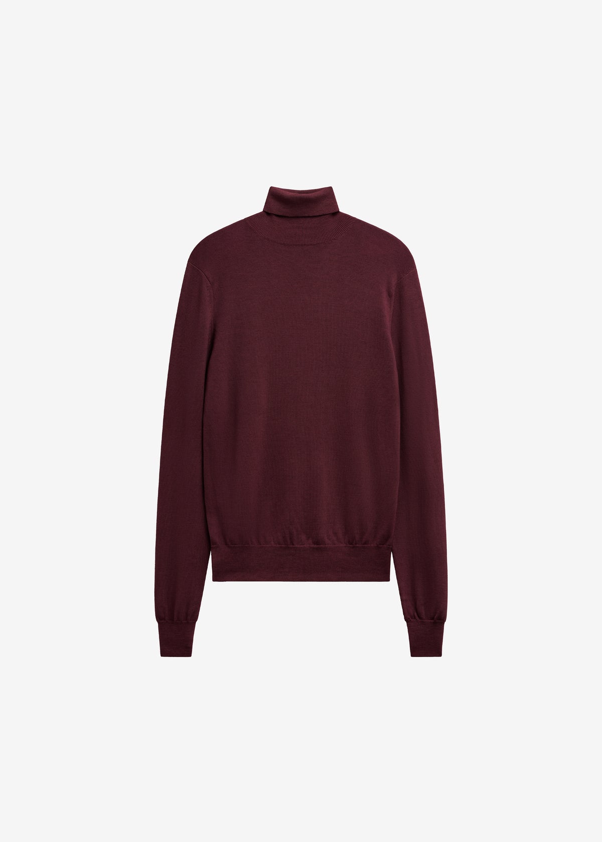 Eve Thin Turtleneck Sweater - Burgundy - 10