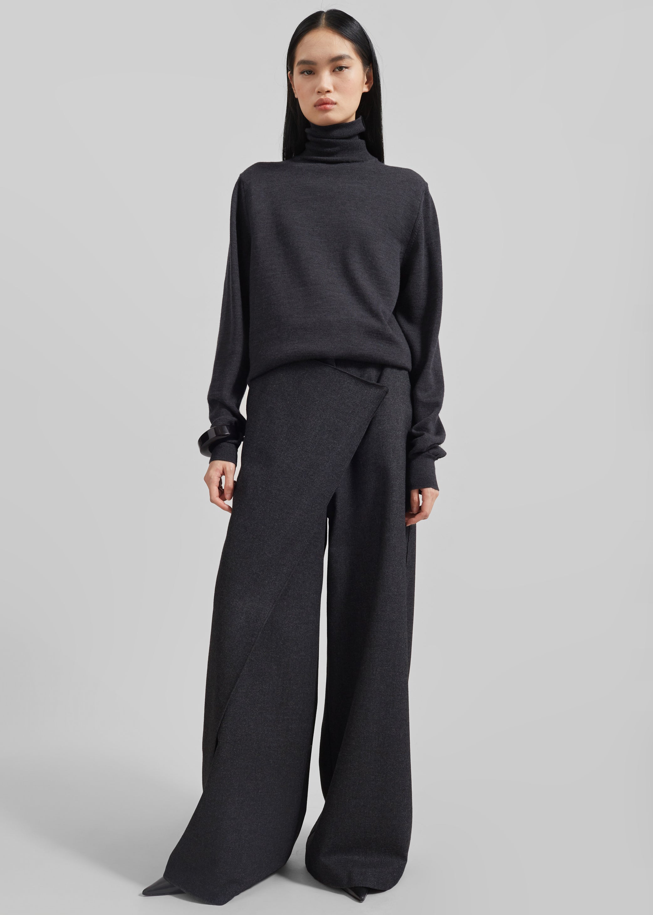 Shop the look image for Altai Wrap Trousers - Charcoal