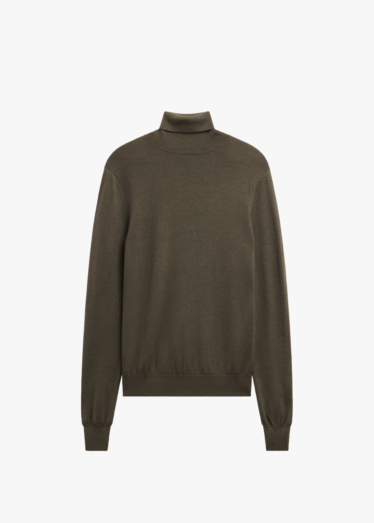Eve Thin Turtleneck Sweater - Olive - 7