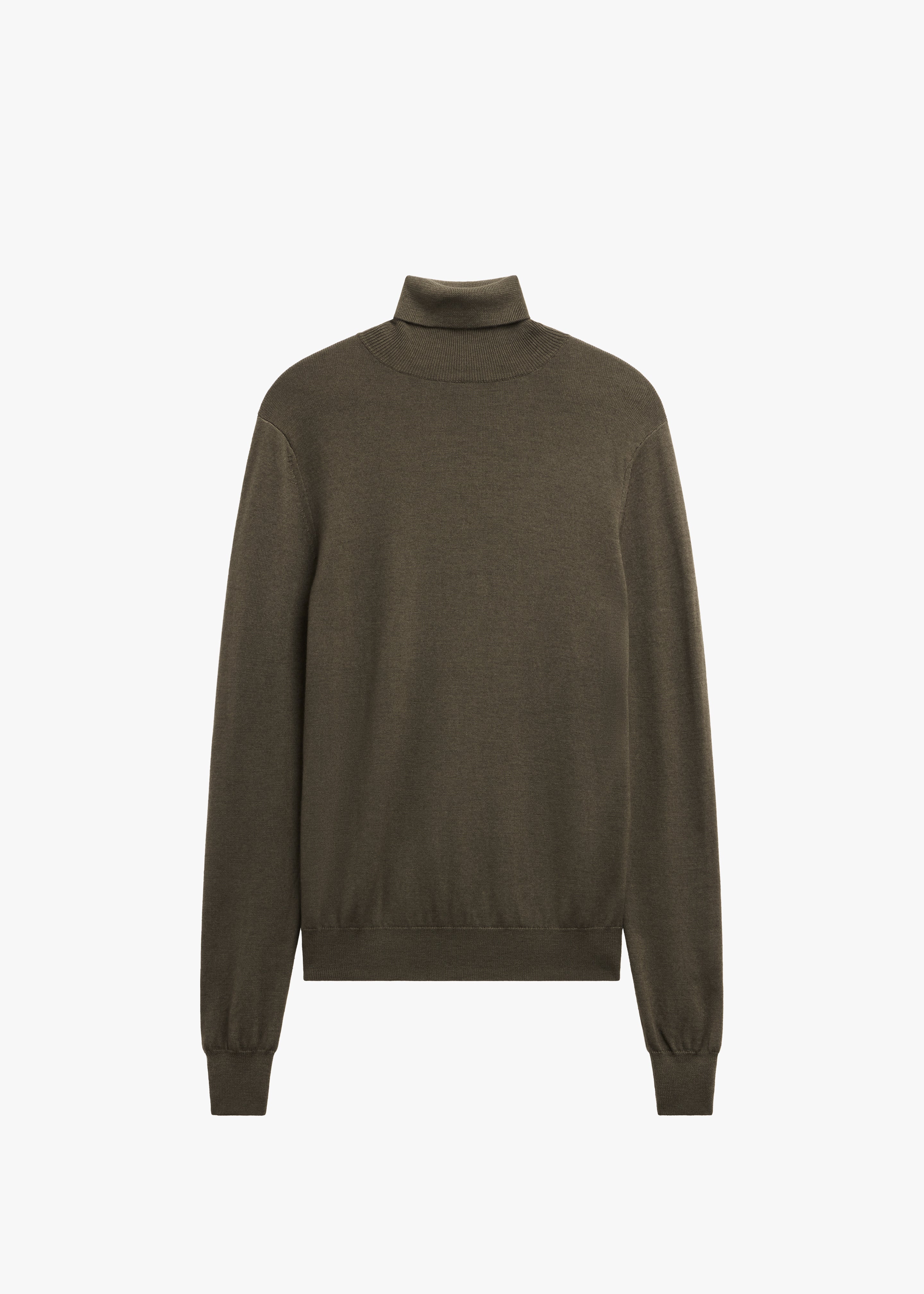Eve Thin Turtleneck Sweater - Olive - 7