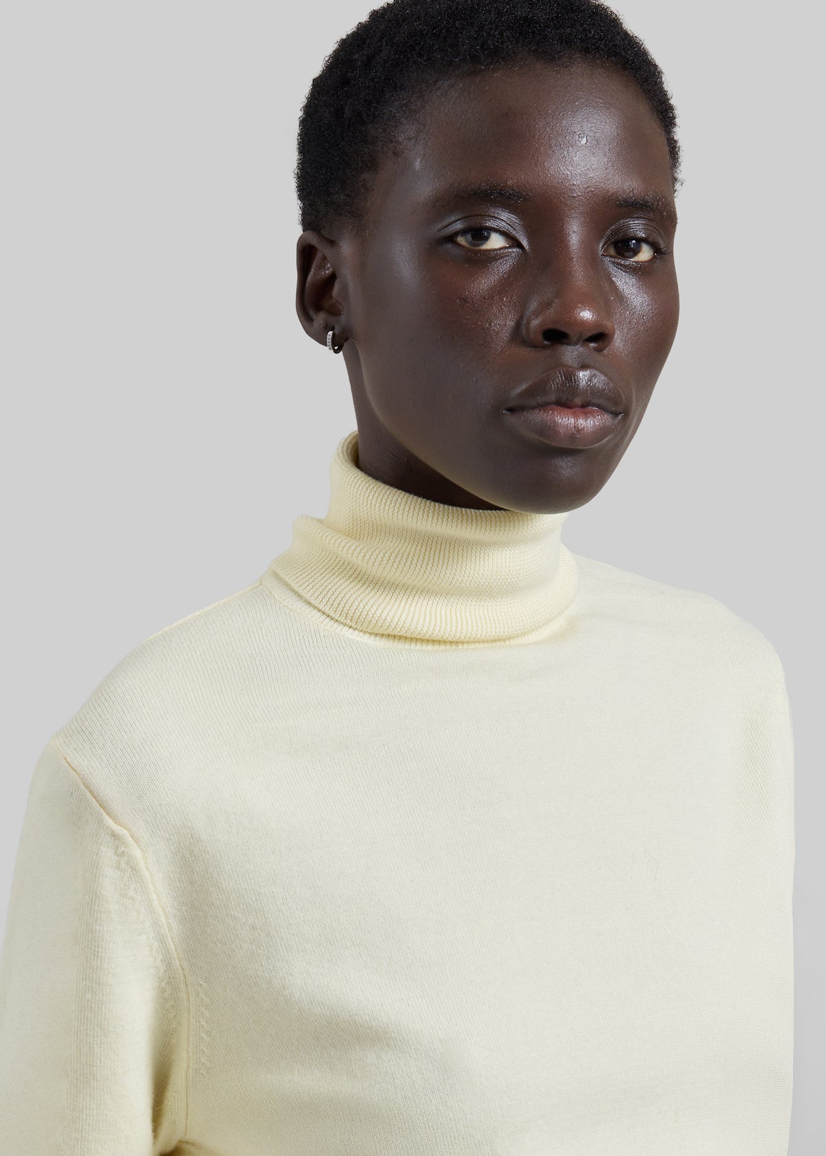Eve Thin Turtleneck Sweater - Pale Yellow - 4
