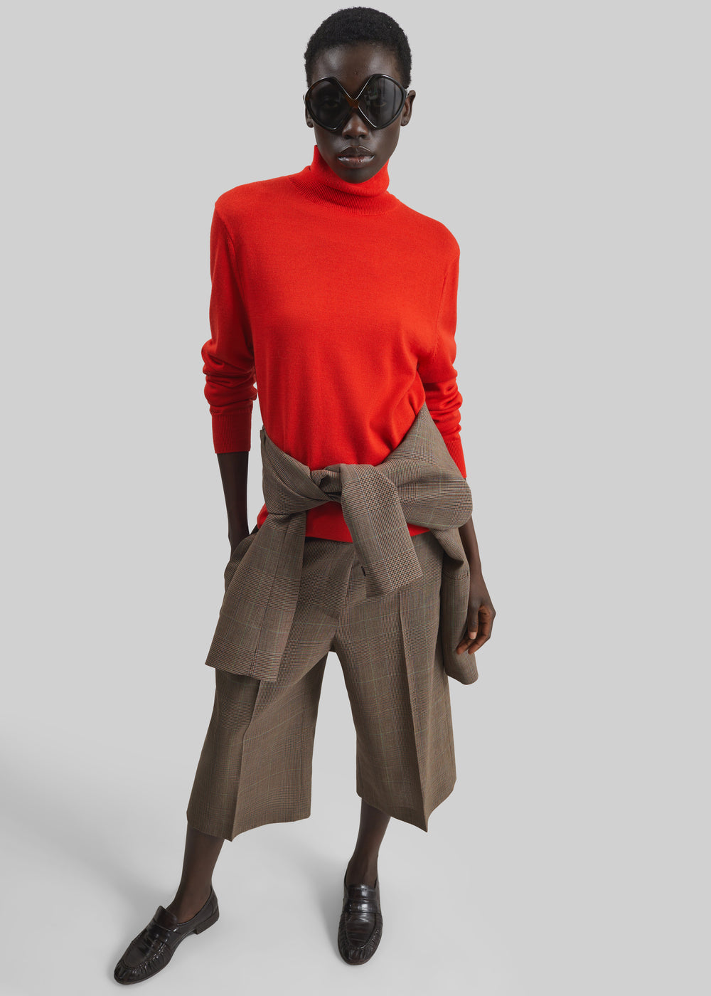 Eve Thin Turtleneck Sweater - Red - 1