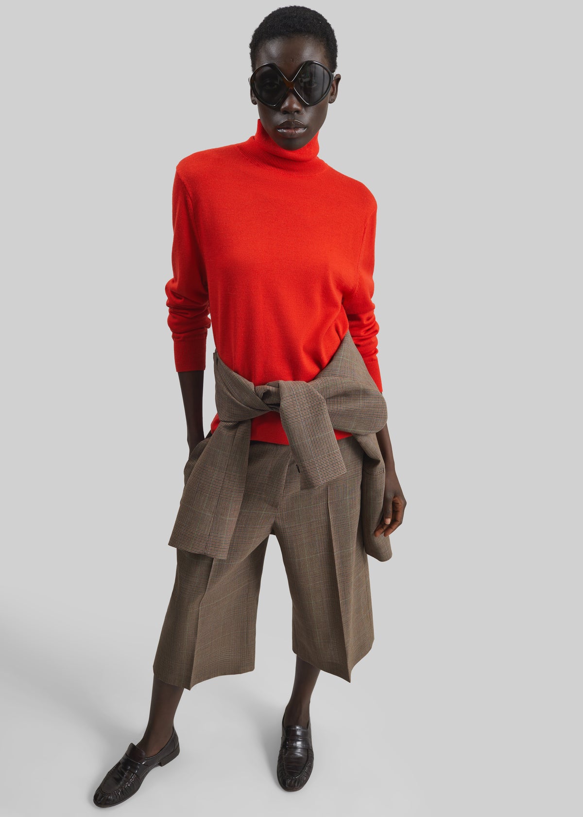 Eve Thin Turtleneck Sweater - Red - 2