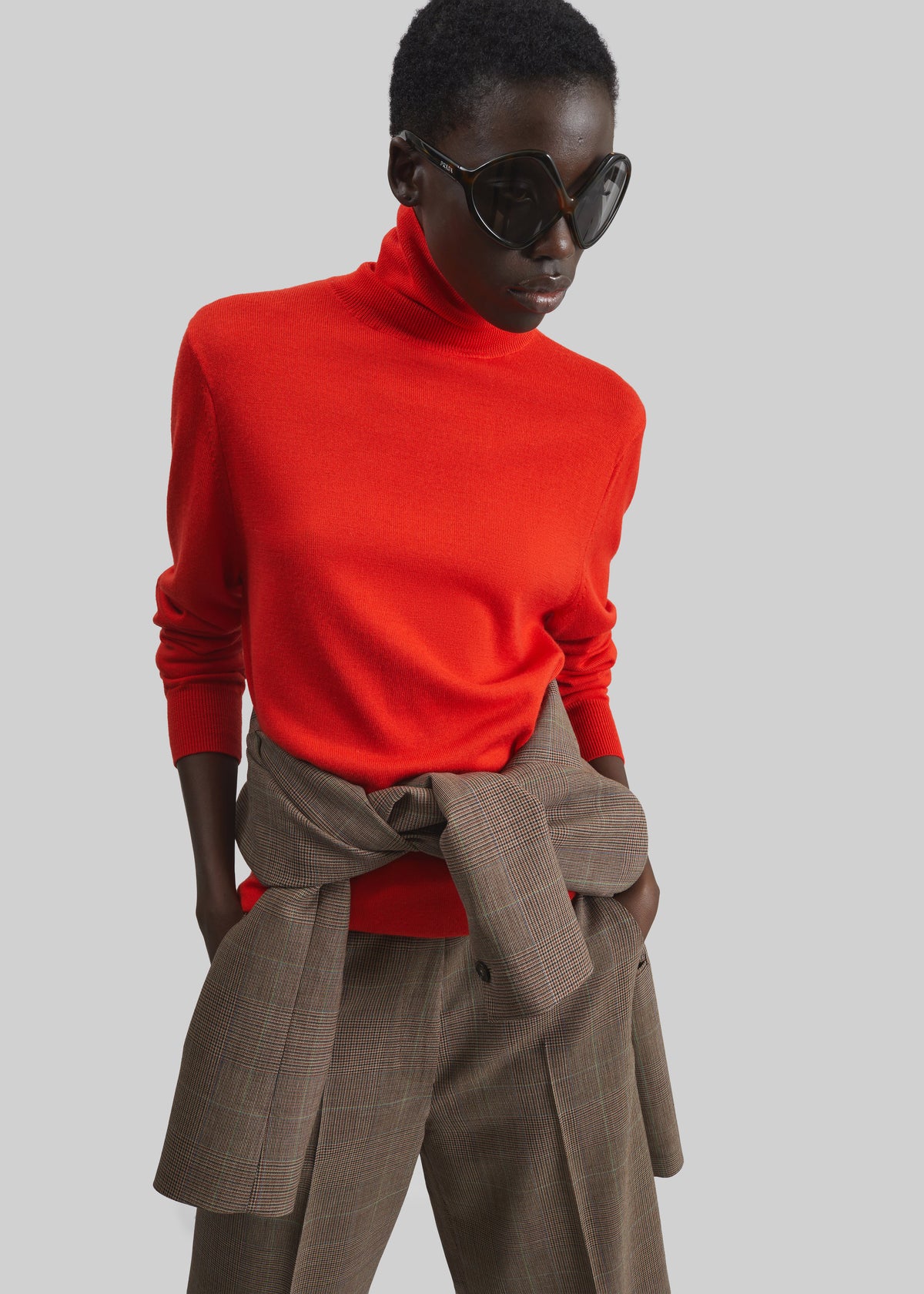 Eve Thin Turtleneck Sweater - Red - 4