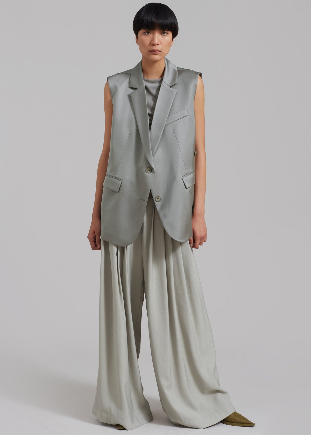Everly Satin Vest - Eucalyptus - 6