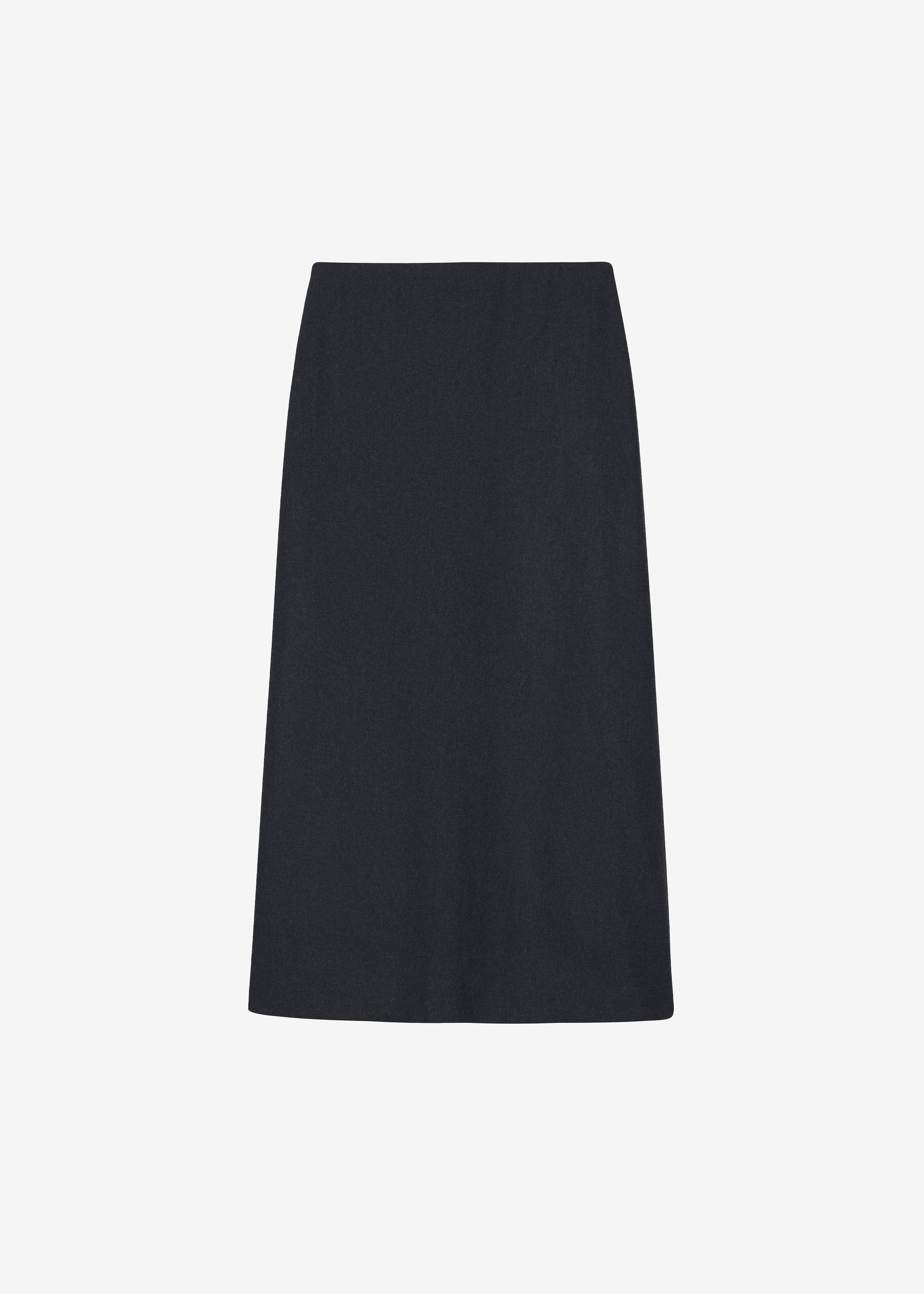 Evesham Wool Maxi Skirt - Charcoal - 10