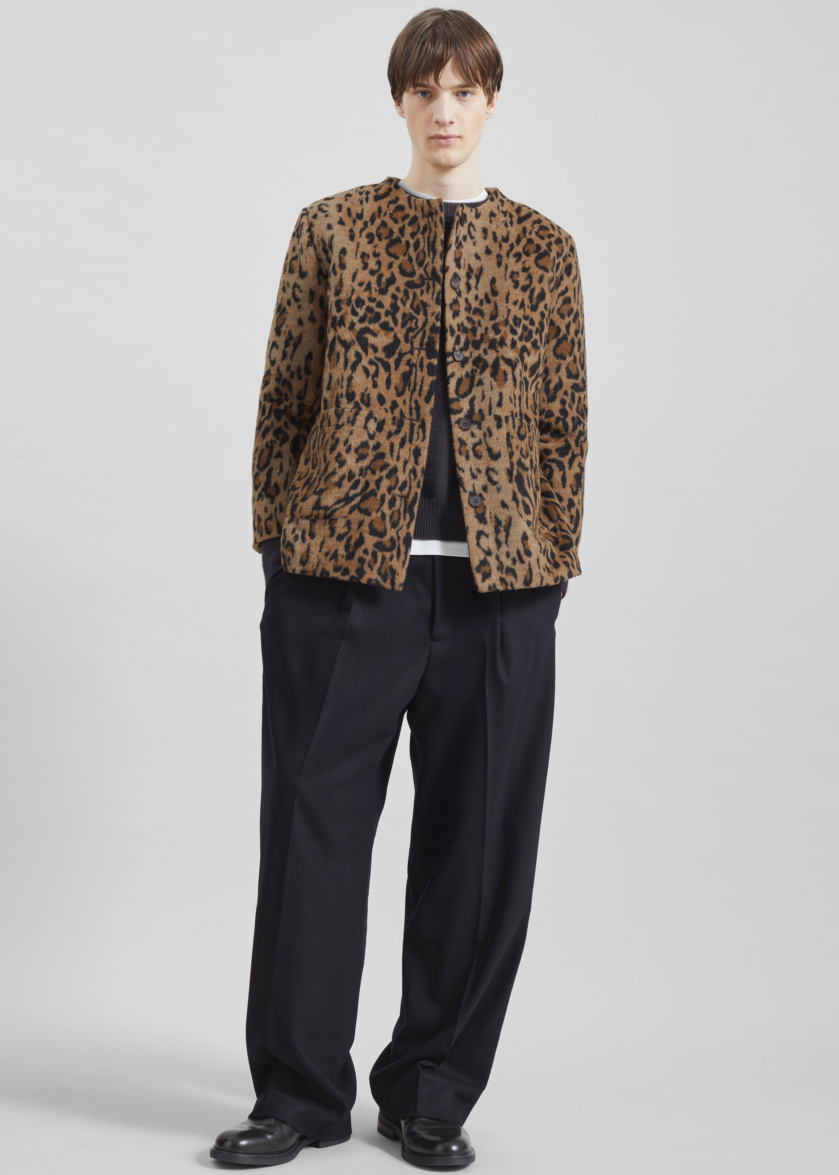 Evolene Boxy Jacket - Leopard Brown – The Frankie Shop