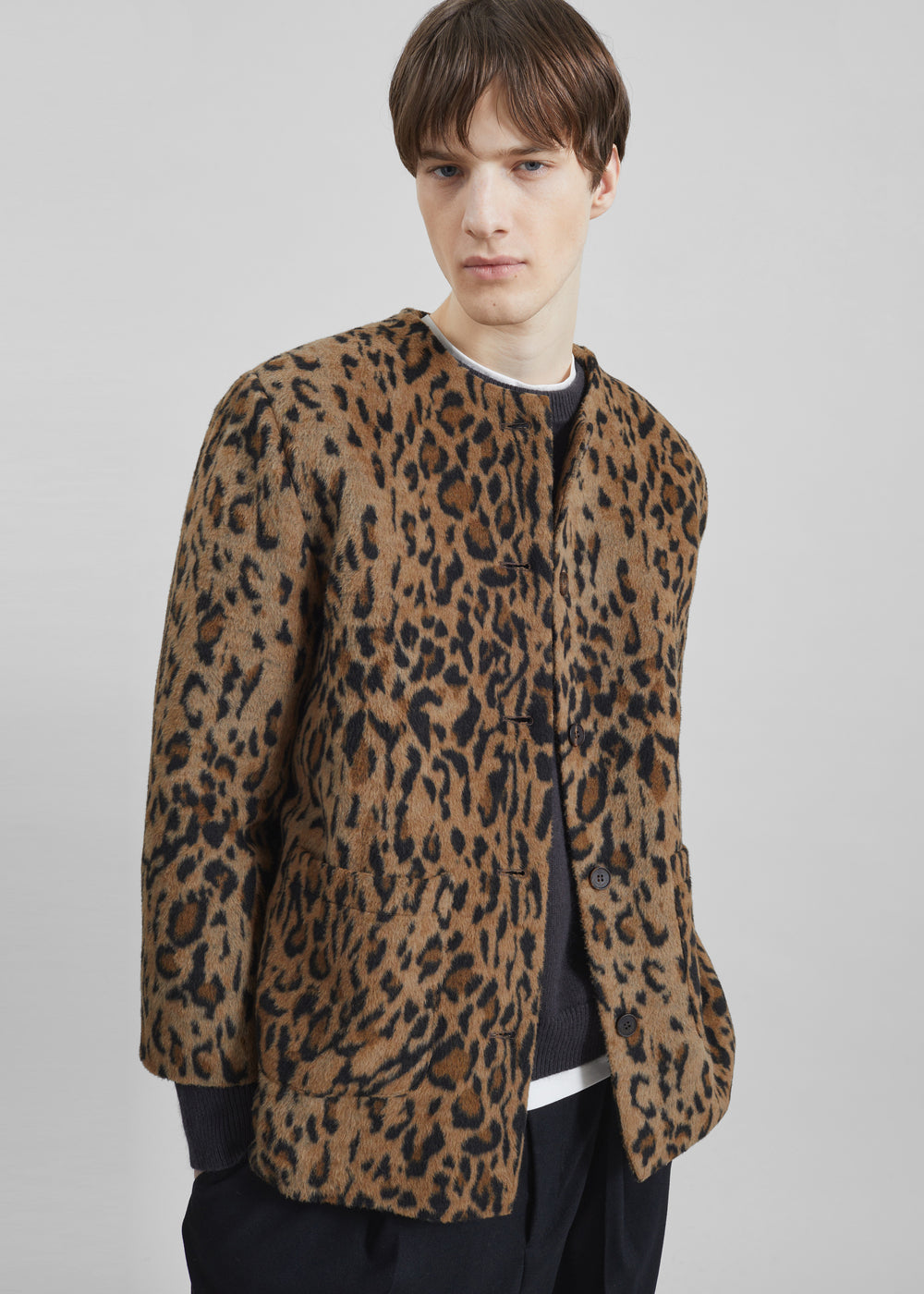 Evolene Boxy Jacket - Leopard Brown - 1