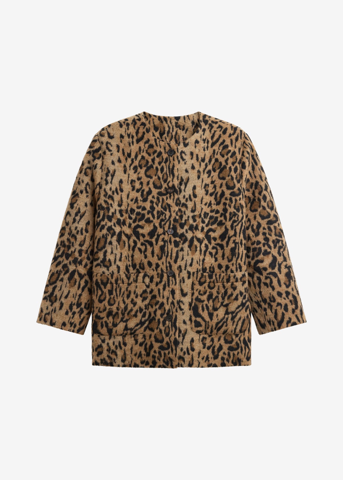 Evolene Boxy Jacket - Leopard Brown - 14