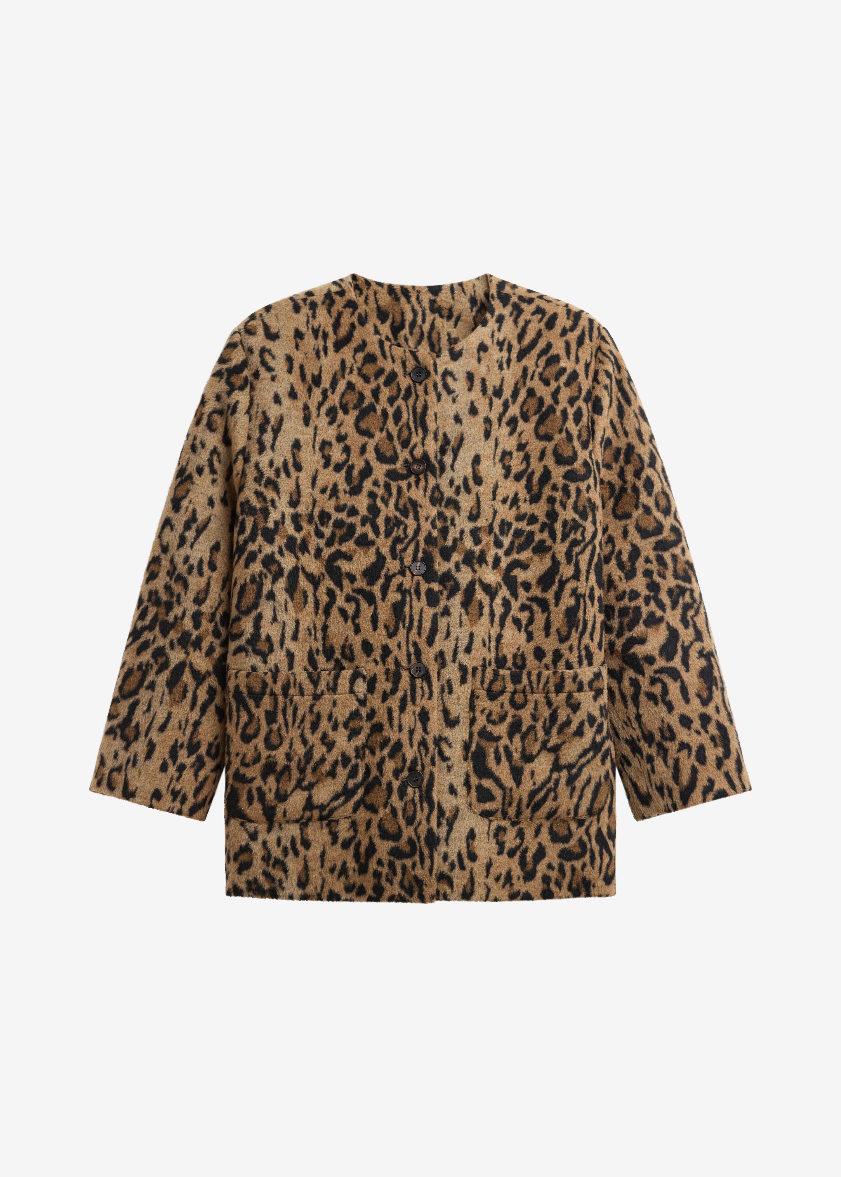 Evolene Boxy Jacket - Leopard Brown - 14