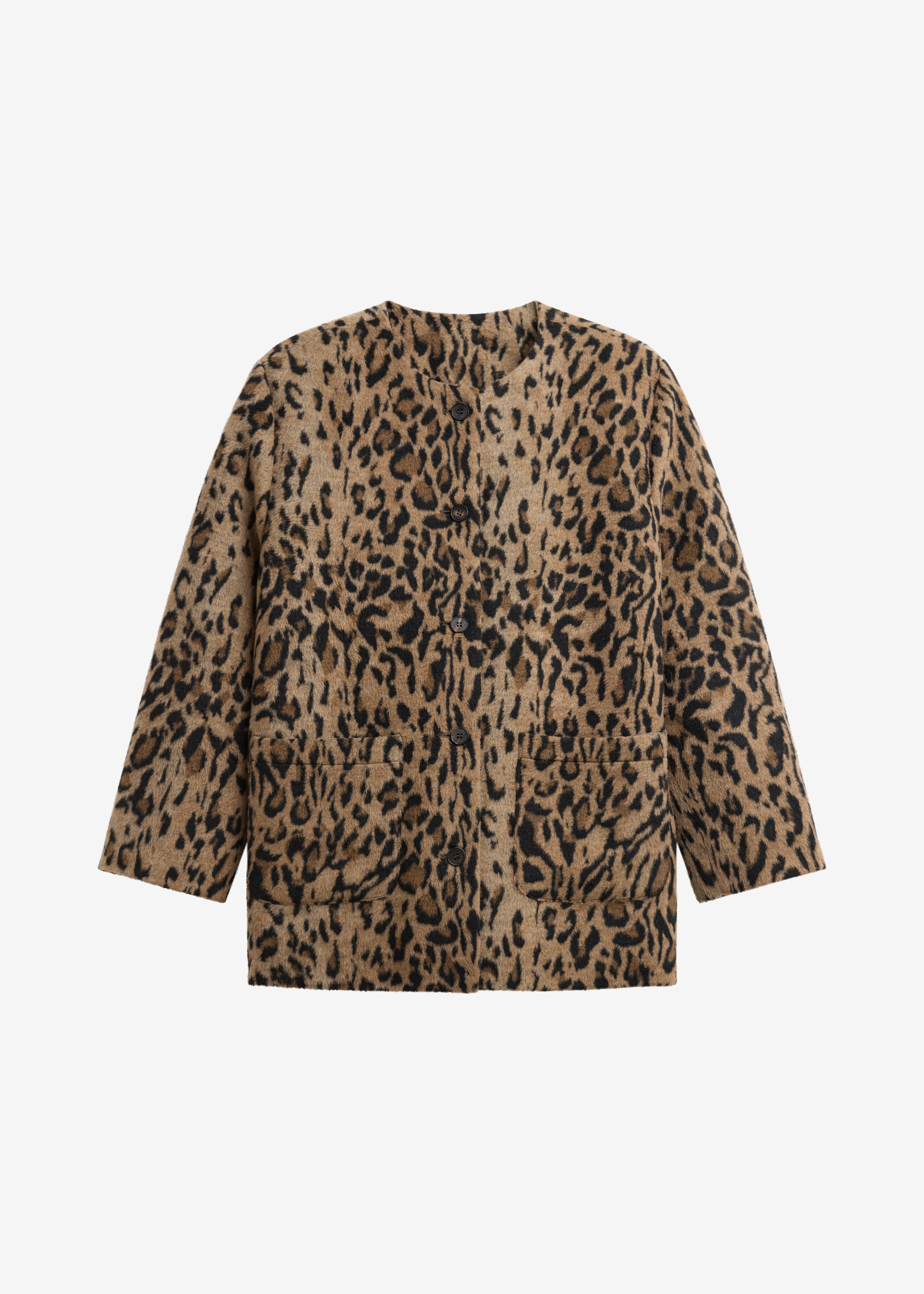 Evolene Boxy Jacket - Leopard Brown - 14