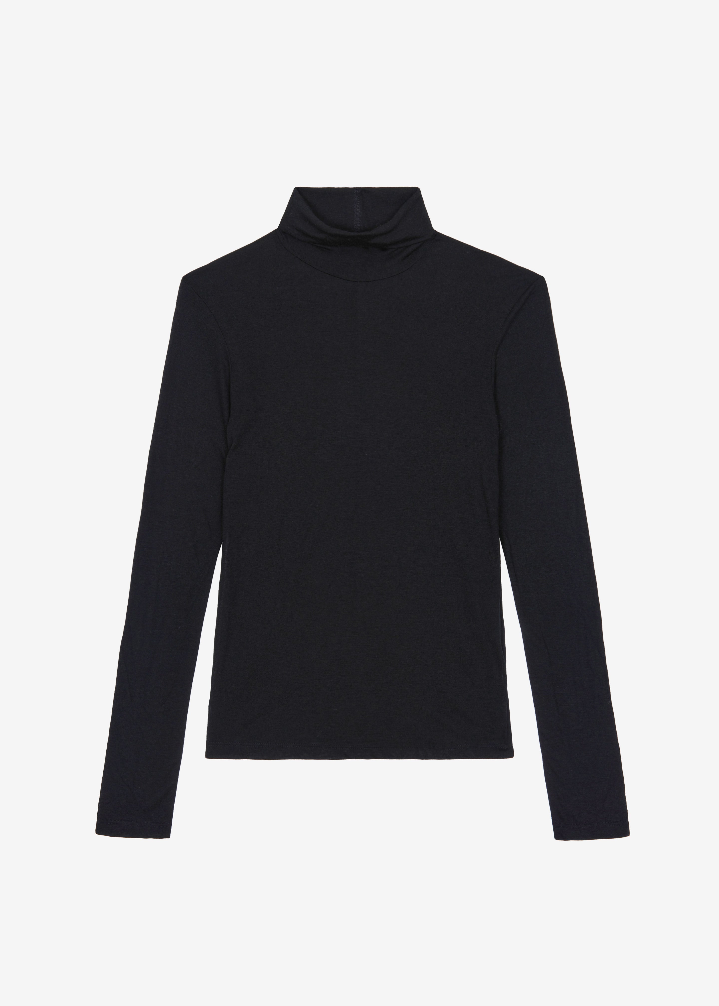 Evren Sheer Turtleneck - Black - 7