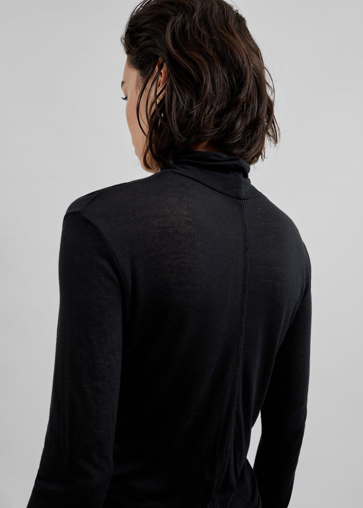 Evren Sheer Turtleneck - Black - 6